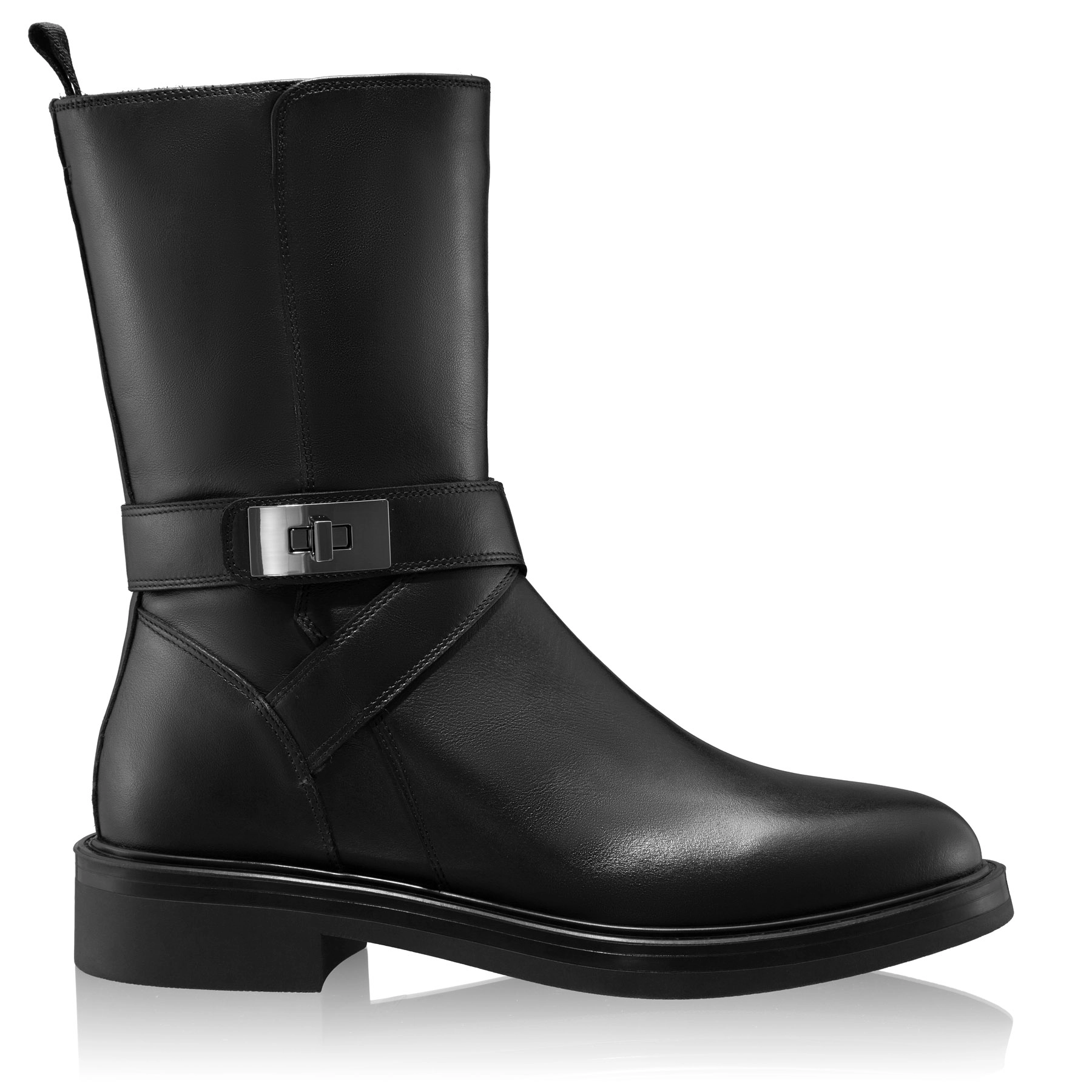 Suede Leather Ankle-Boots 8191 Vitello Black