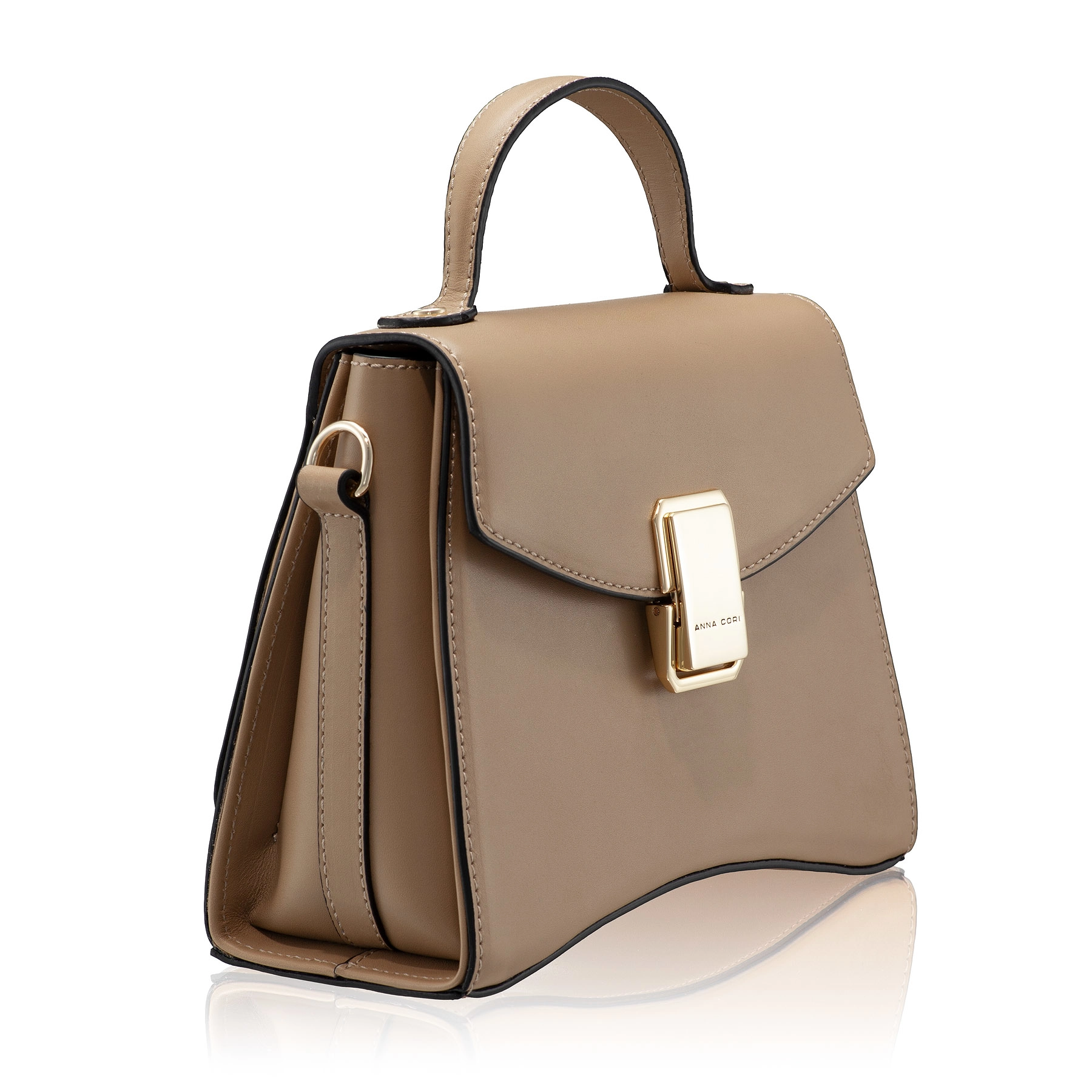 Women Leather HandbagCERISE 01 VITELLO TAUPE