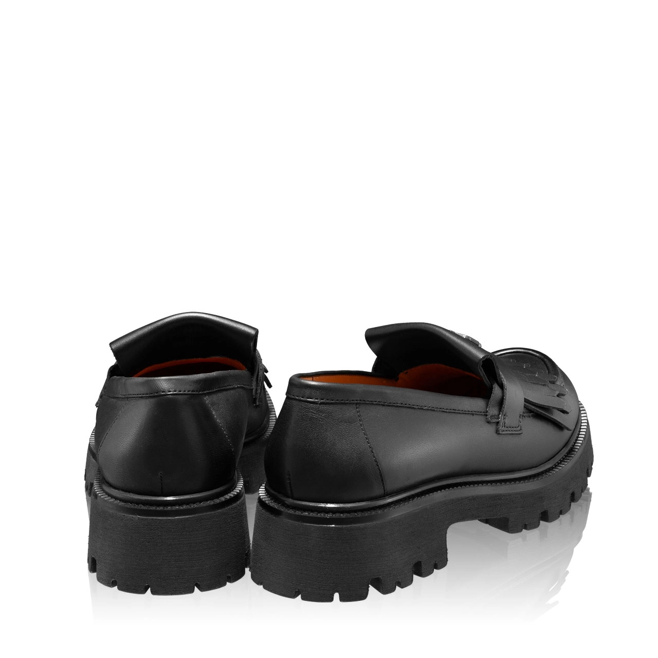 Women Casual  Leather Shoes 7196 Vitello Black
