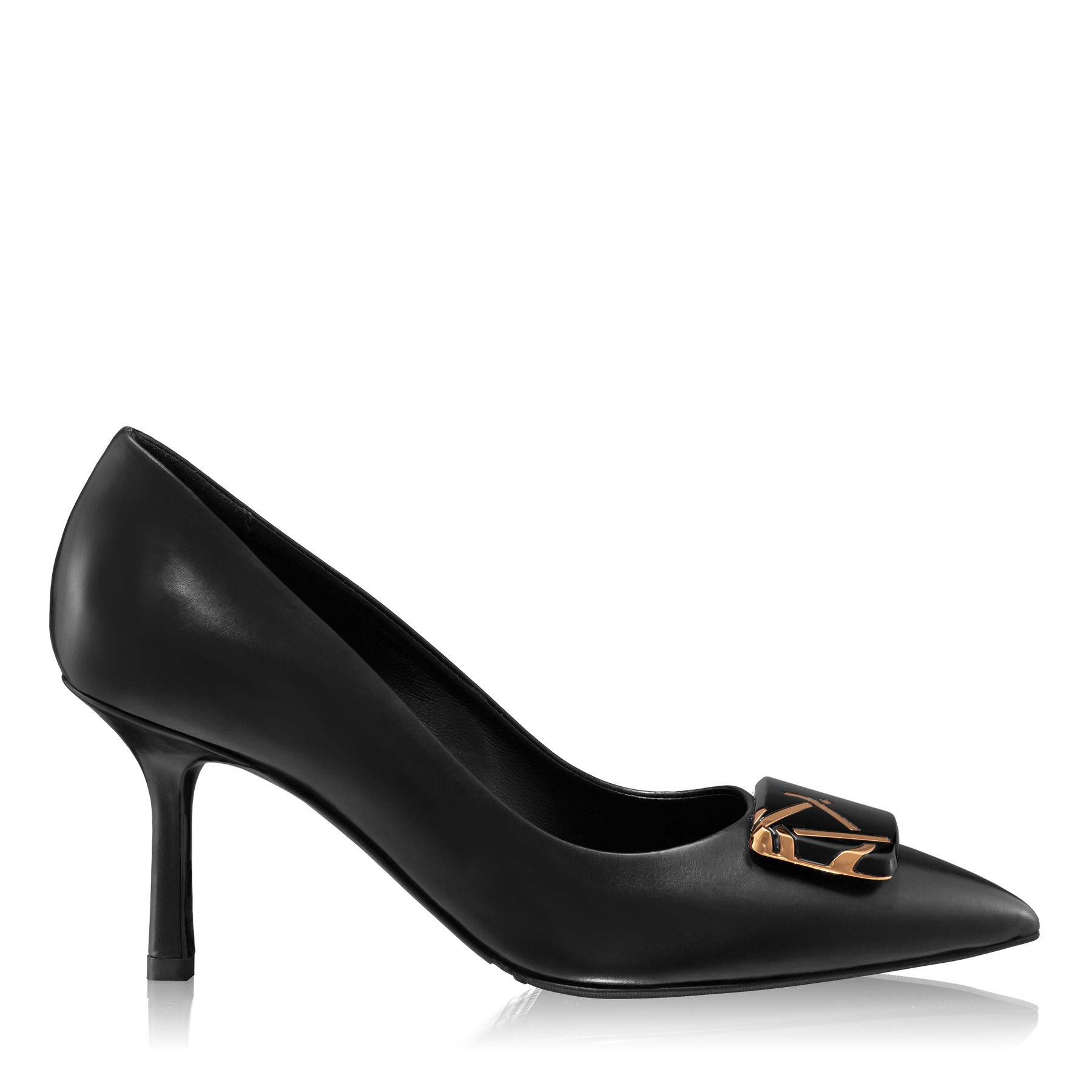 High-heel Pointed Toe Pumps 8010 Vitello Black