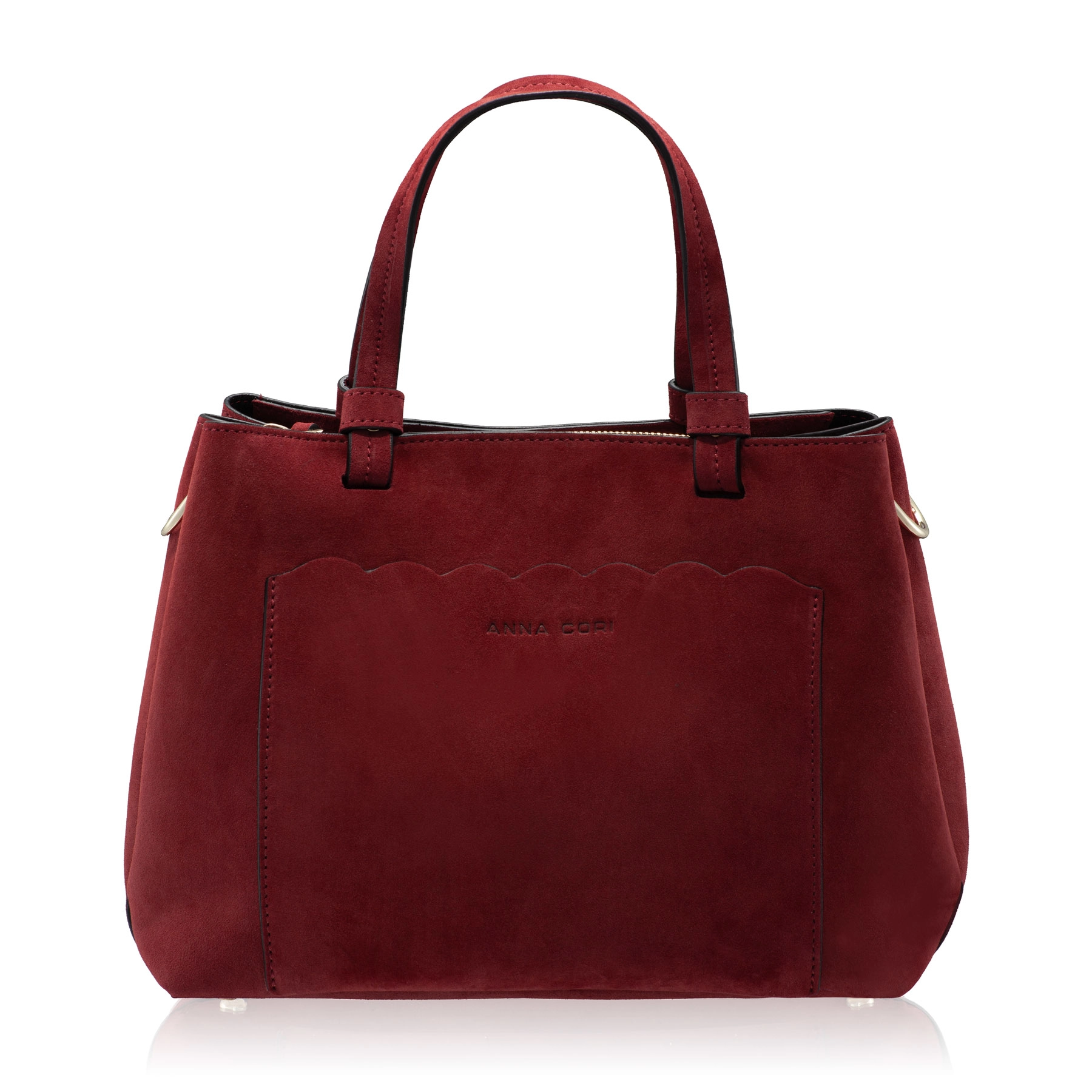 Women Leather Hand Bag CAYA 02 CAMOSCIO BORDO