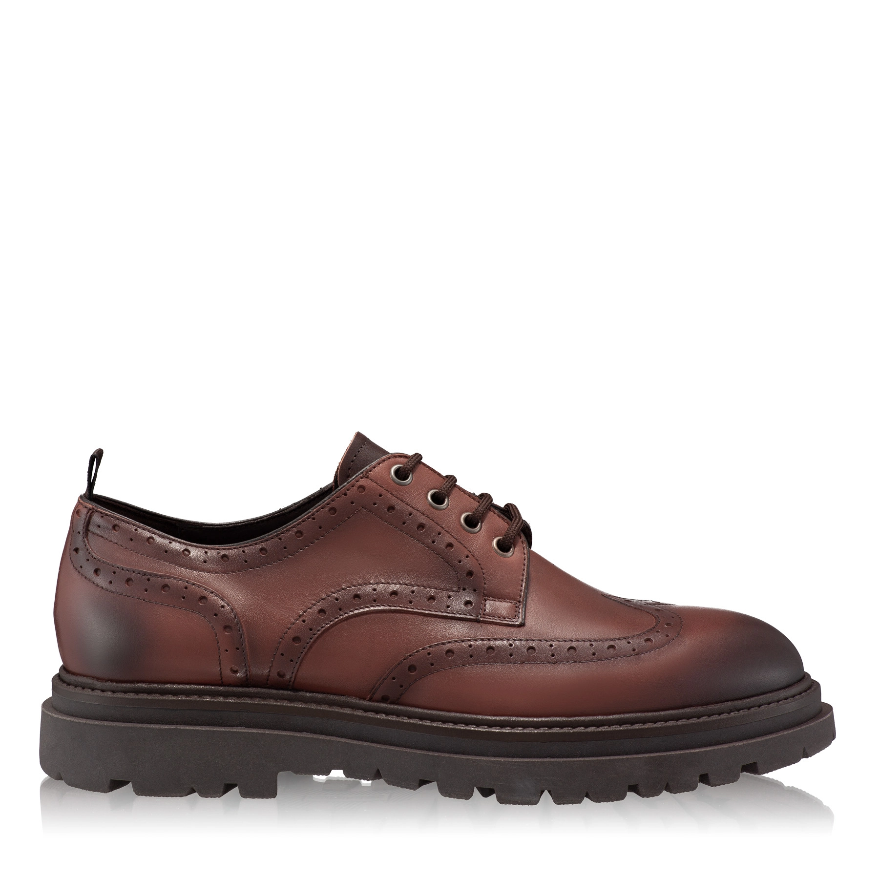 Men Leather Casual Shoes 7319 Vitello Maro