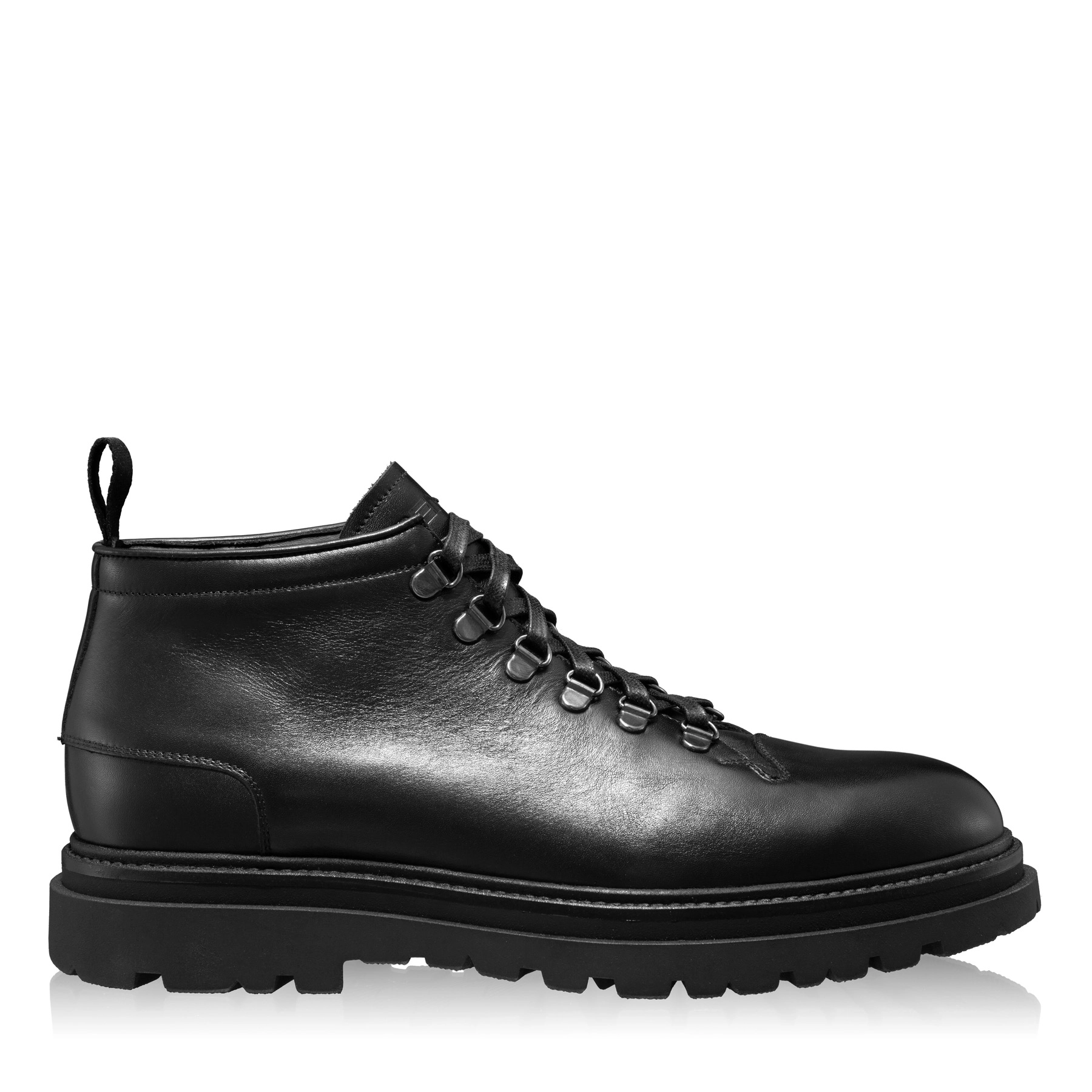 Men Genuine Leather Casual Boots 7330 Vitello Black