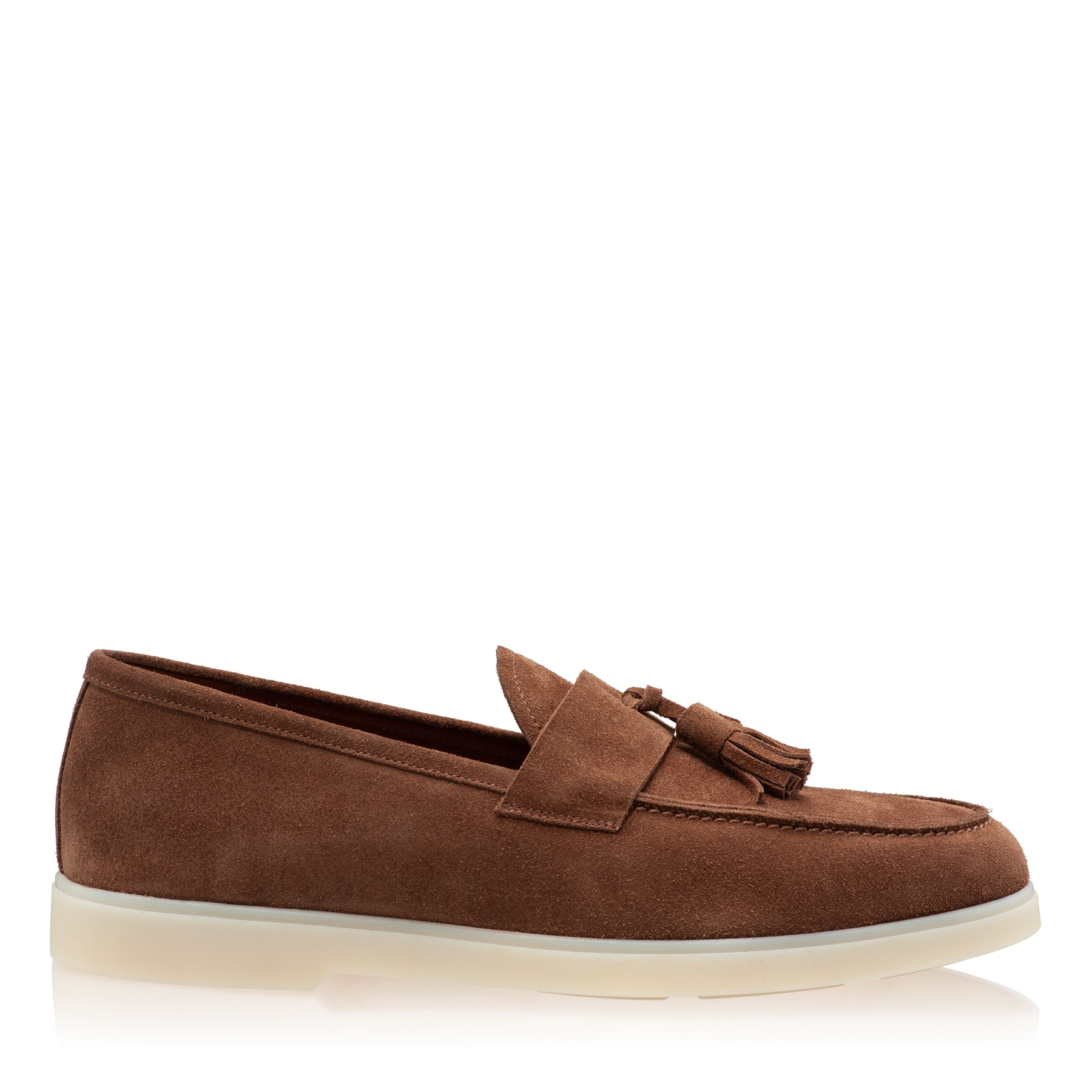 Men Suede Leather Loafers 7628 Crosta Brown