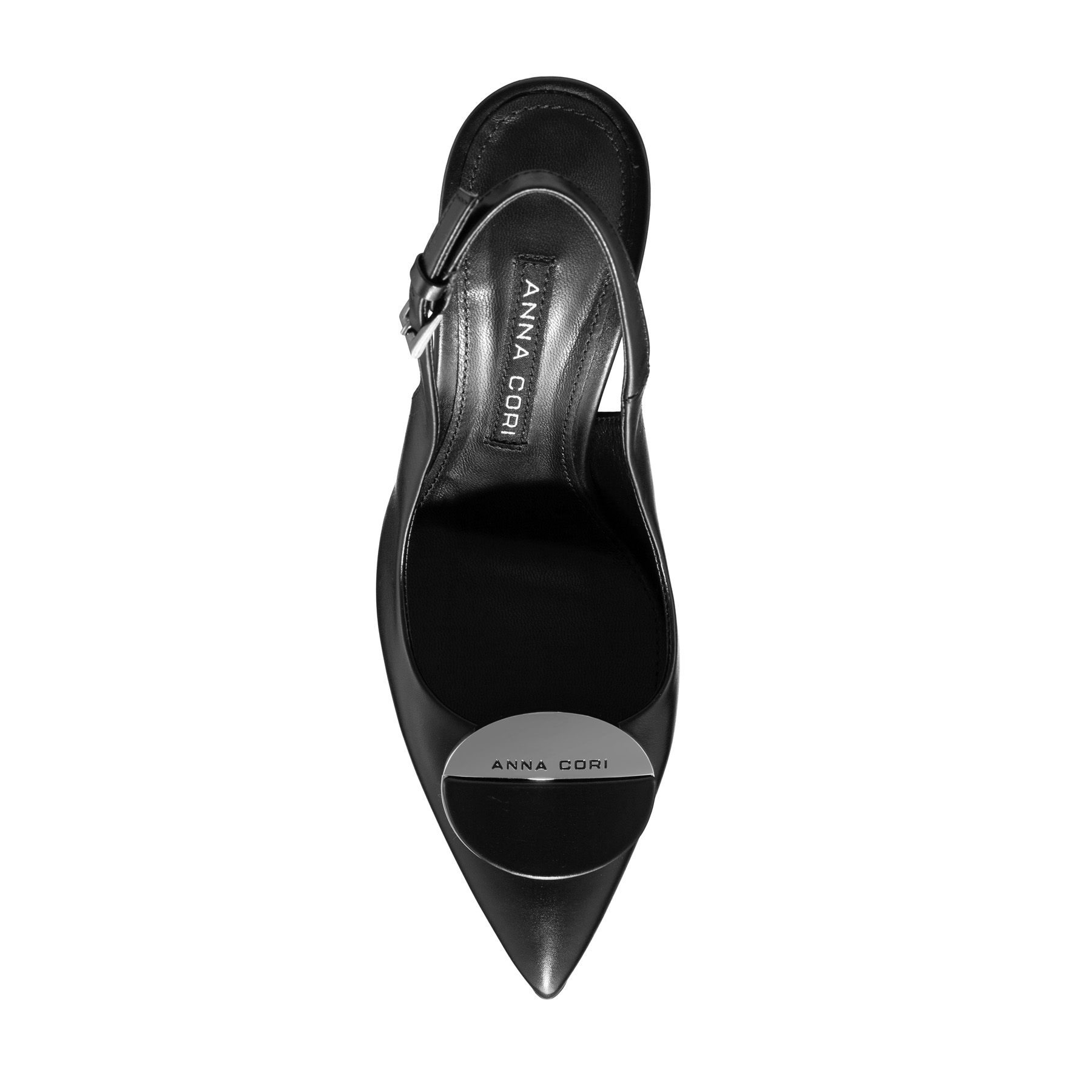 Mid-heel Slingback Pumps 8141 Vitello Black