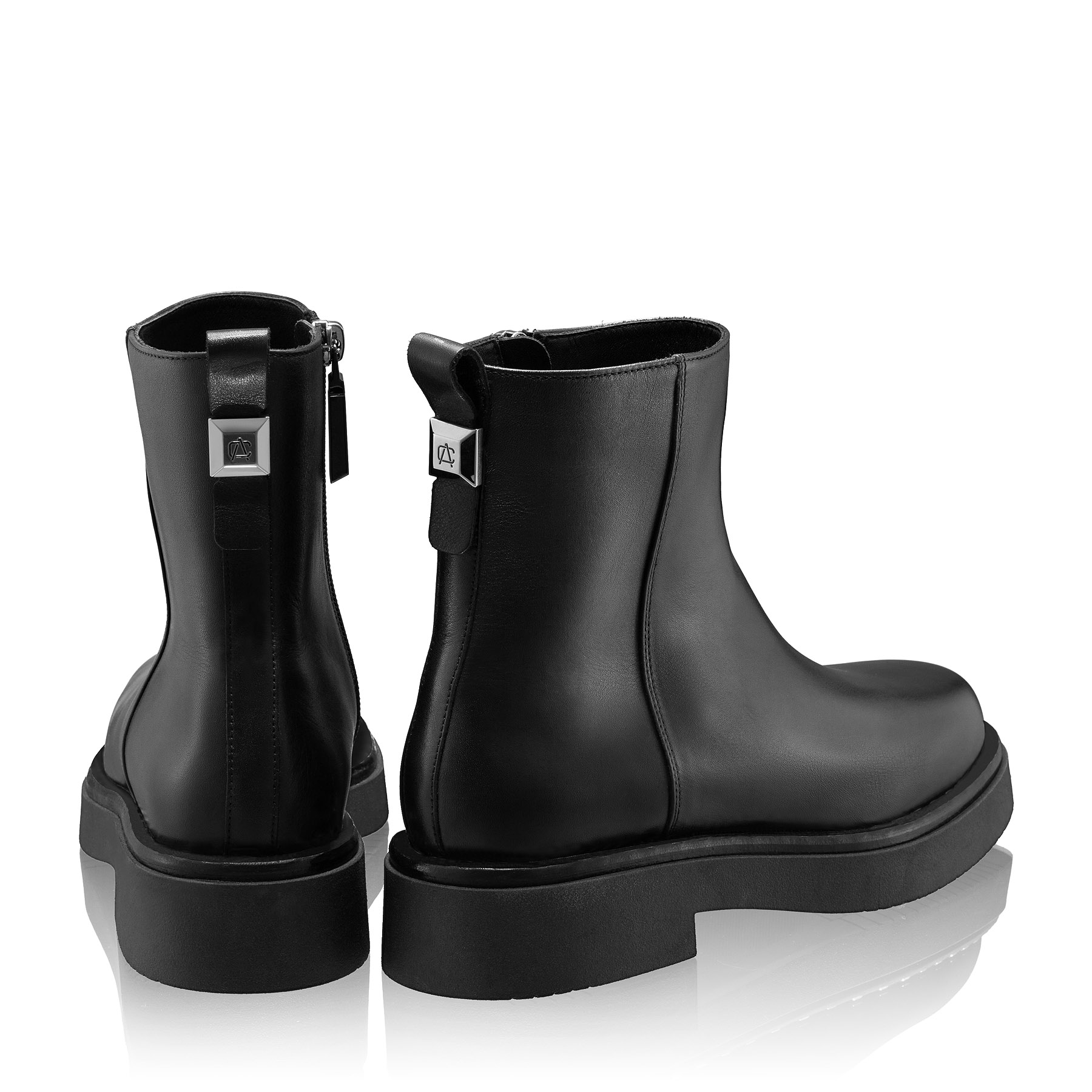 Women Leather Ankle-Boots 7883 Vitello Black