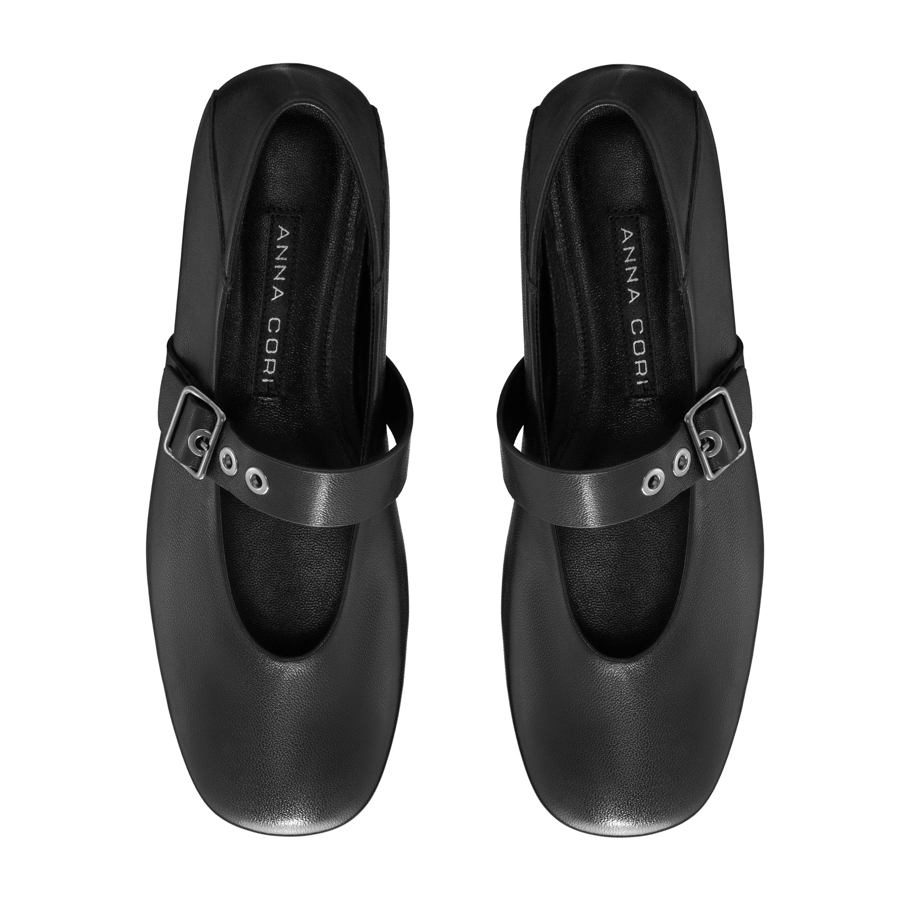 Women Ballerina Flats 8093 Vitello Black