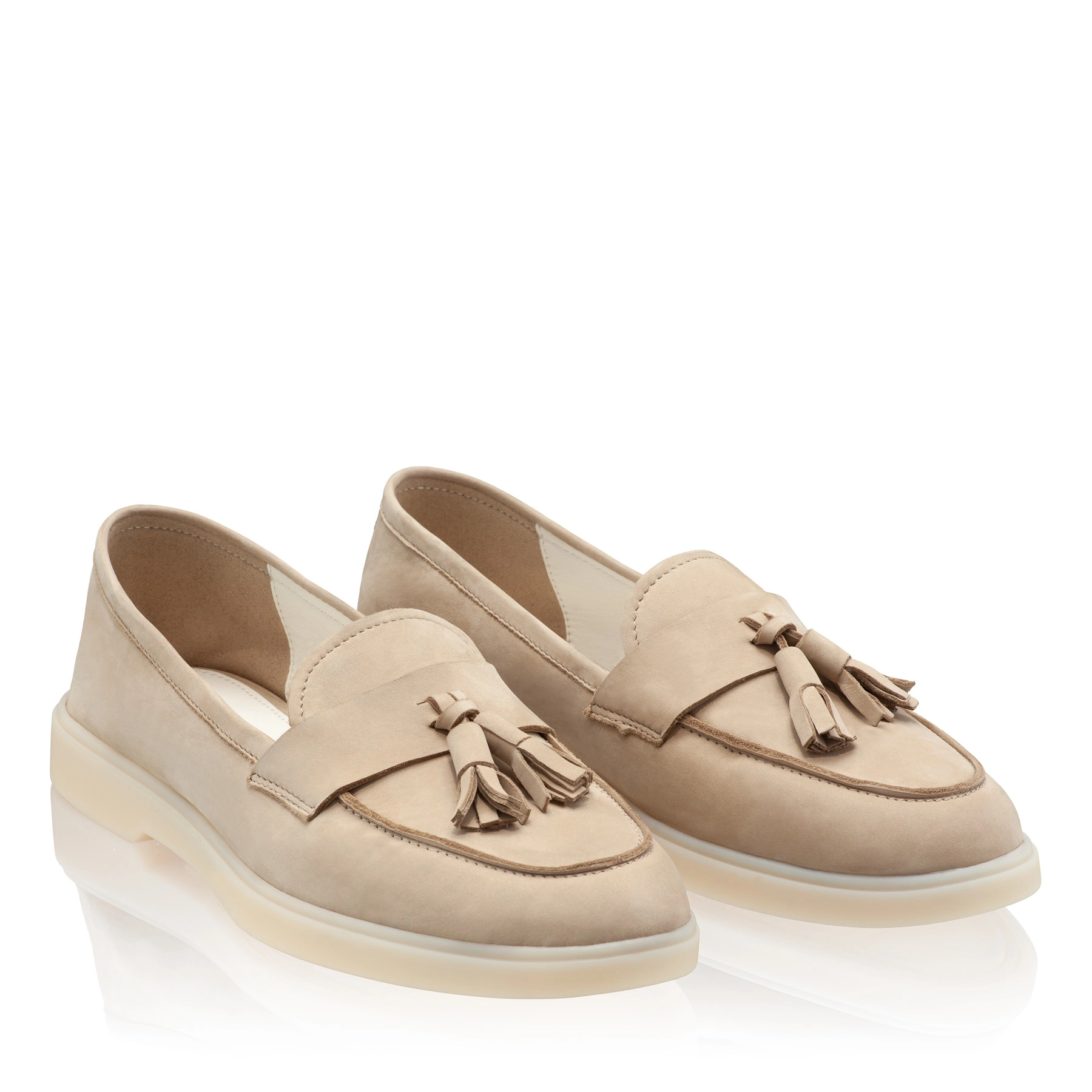 Women Casual Loafers 7517 Nabuck Beige