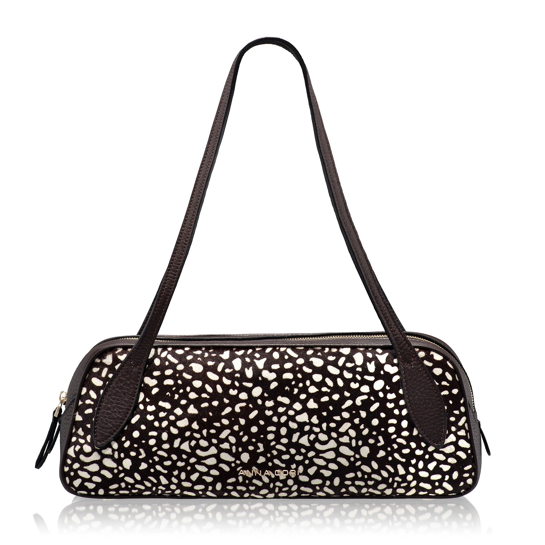 Women Leather Hand Bag MUNA 02 CAVALINO T.MORO+PANNA