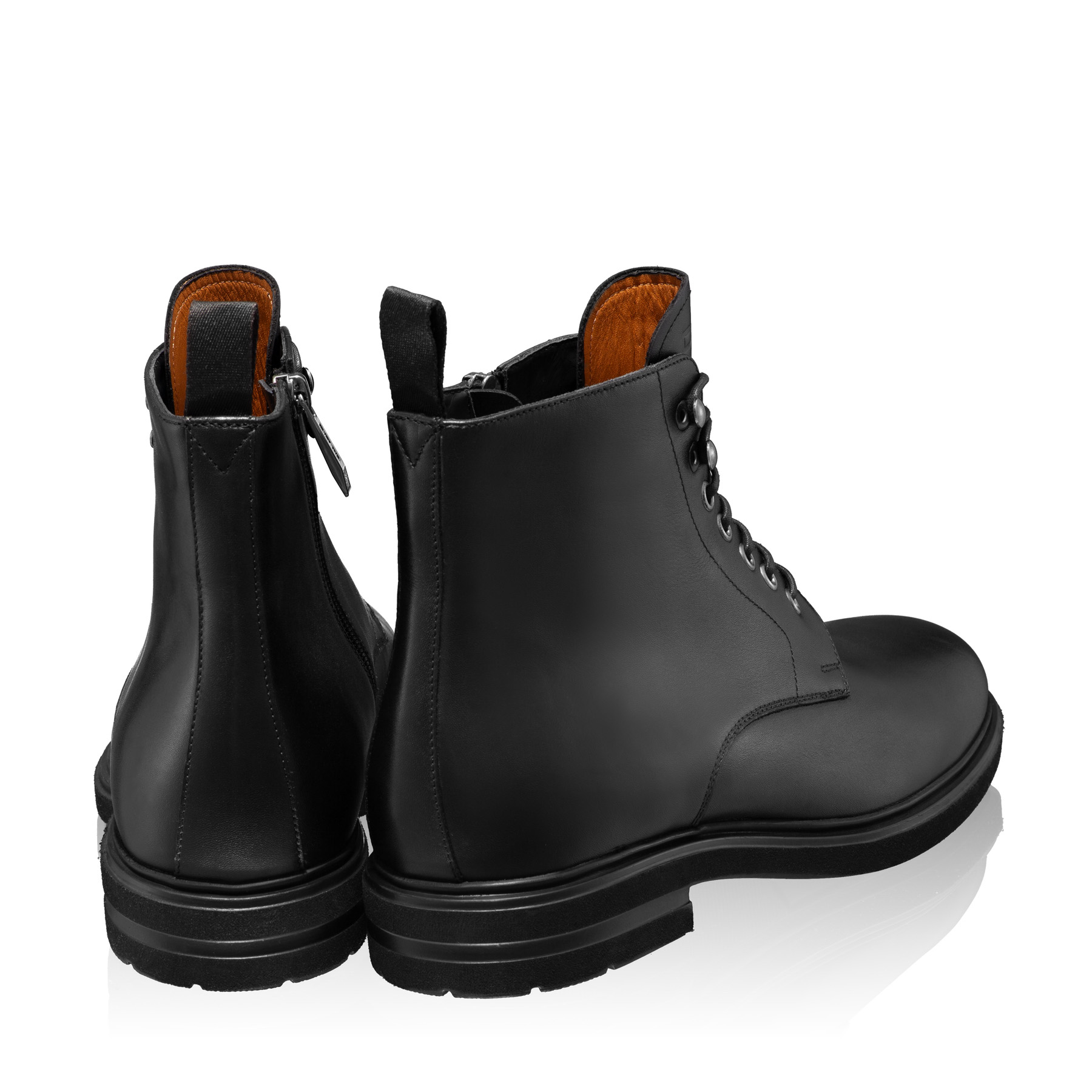 Men Genuine Leather Casual Boots 7332 Vitello Black