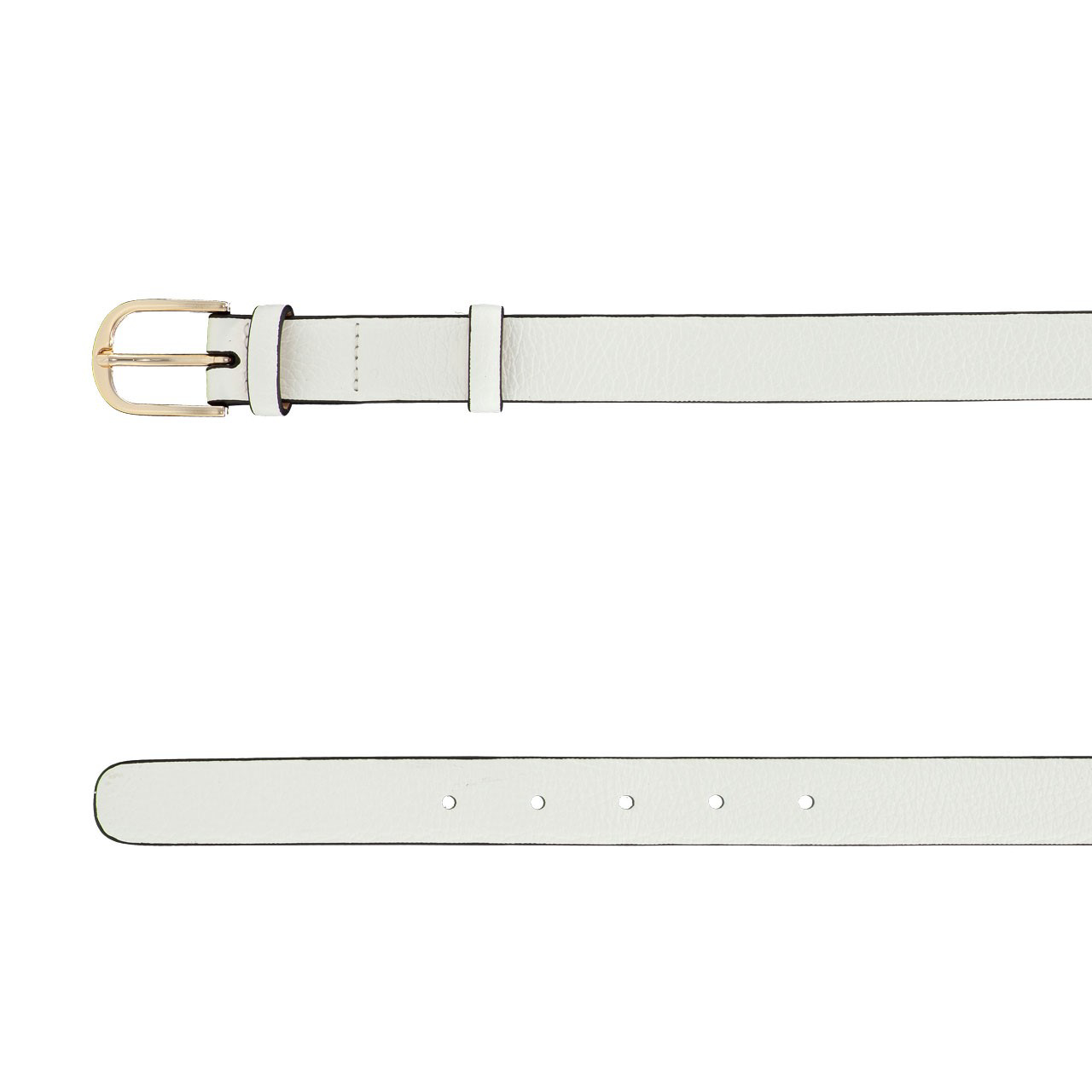 Women Leather belt 59 BOTTALATO WHITE