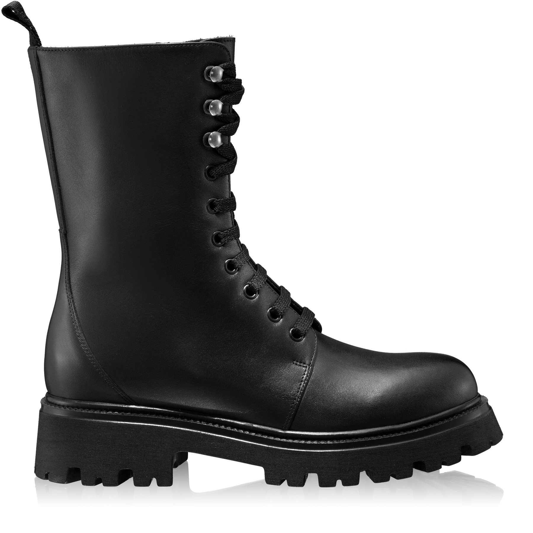 Women Leather Casual Boots 6263 Vitello Black