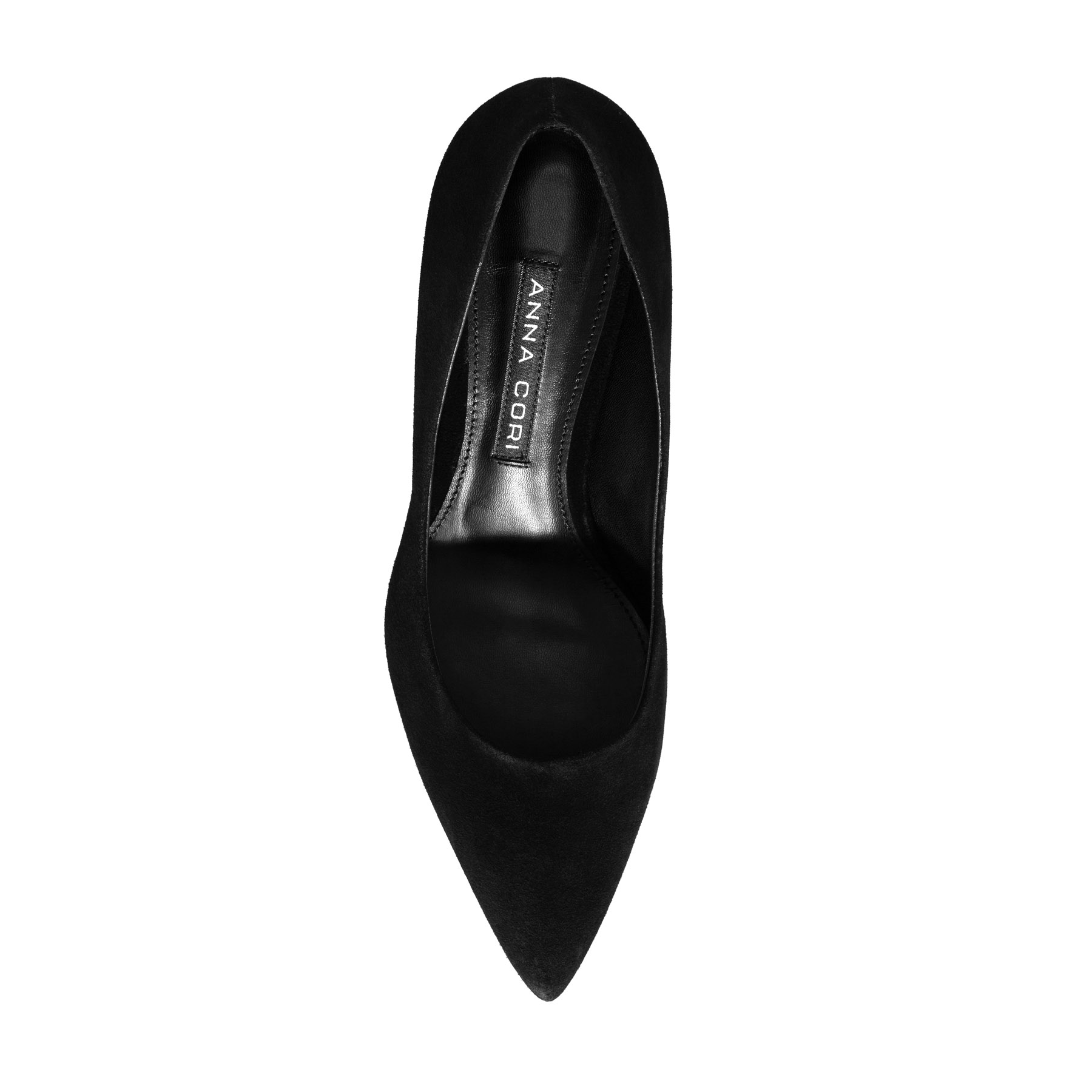 Kitten-heel Leather Pumps 8087 Camoscio Black