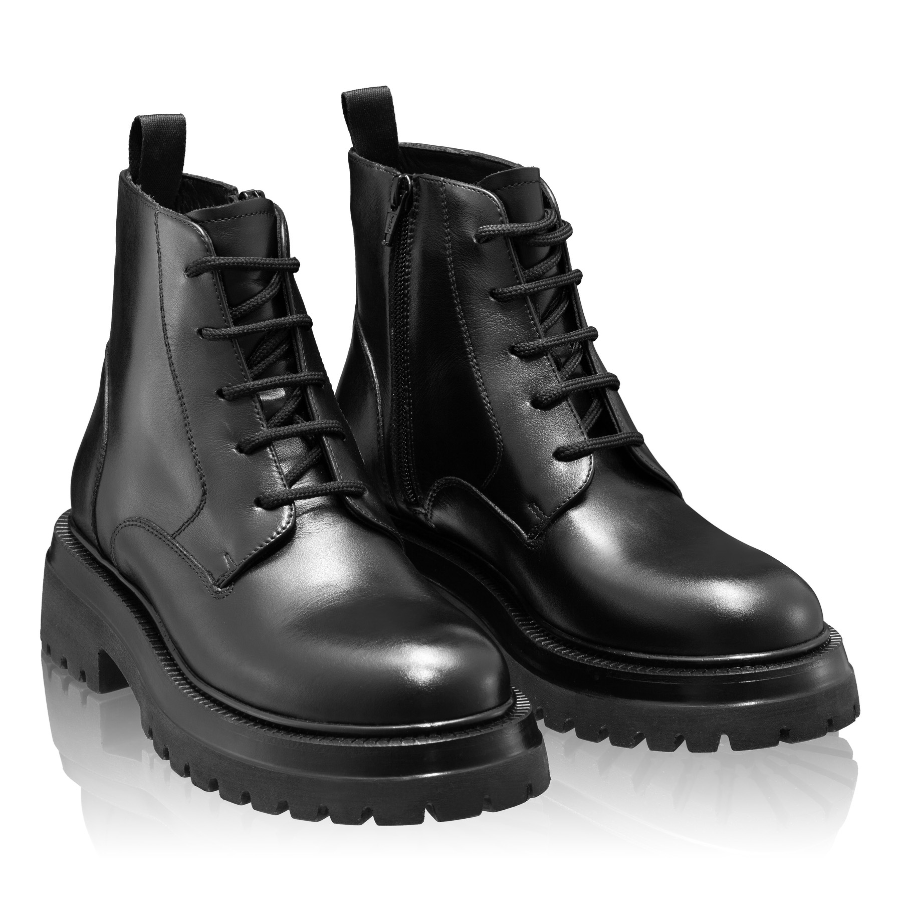 Women Leather Boots 7932 Vitello Black