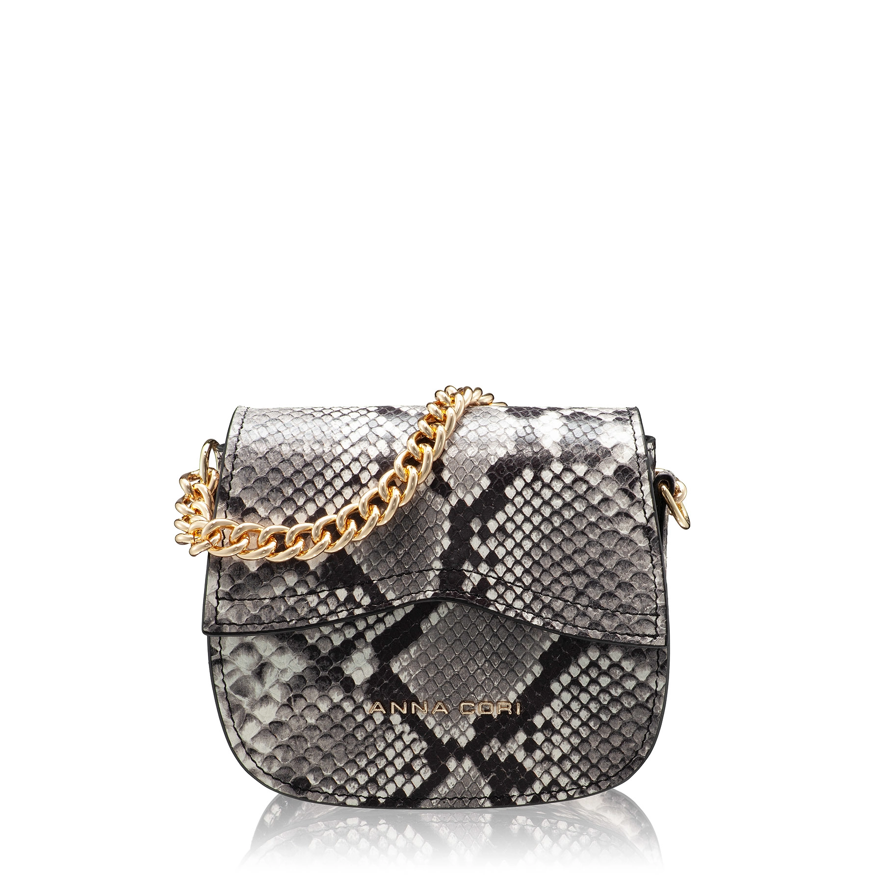 Women Leather Shoulder Bag NEVADA PITONE ROCCIA