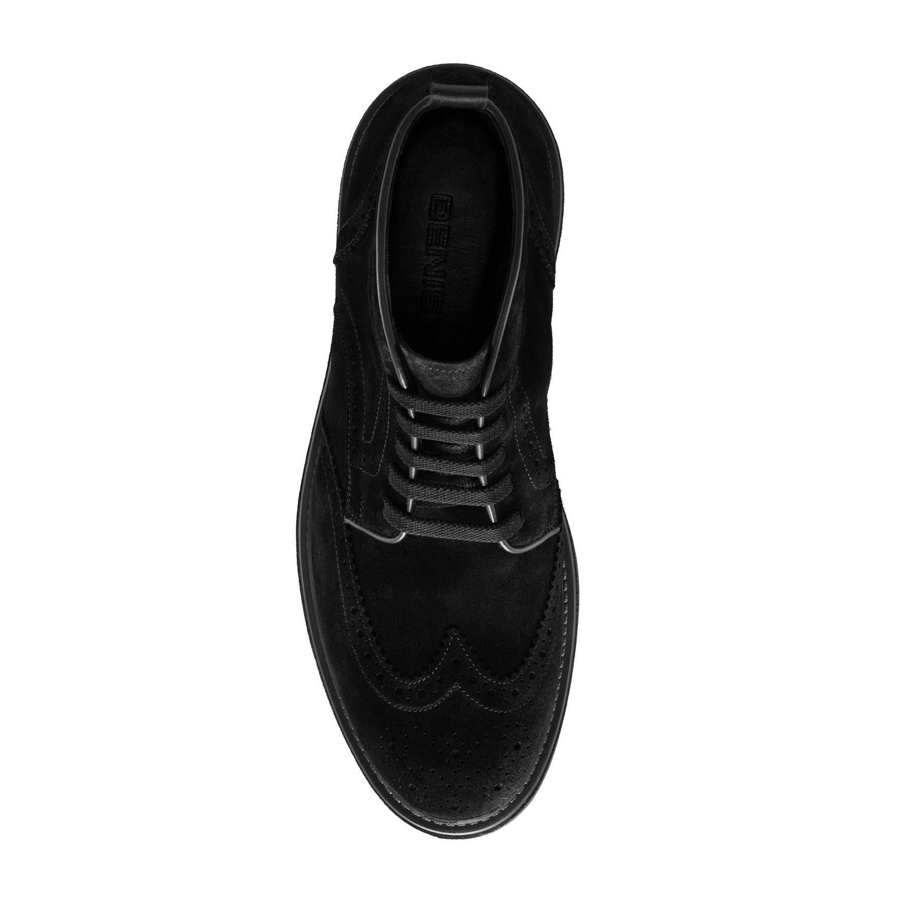 Men Suede Leather Boots 7742 Crosta Black