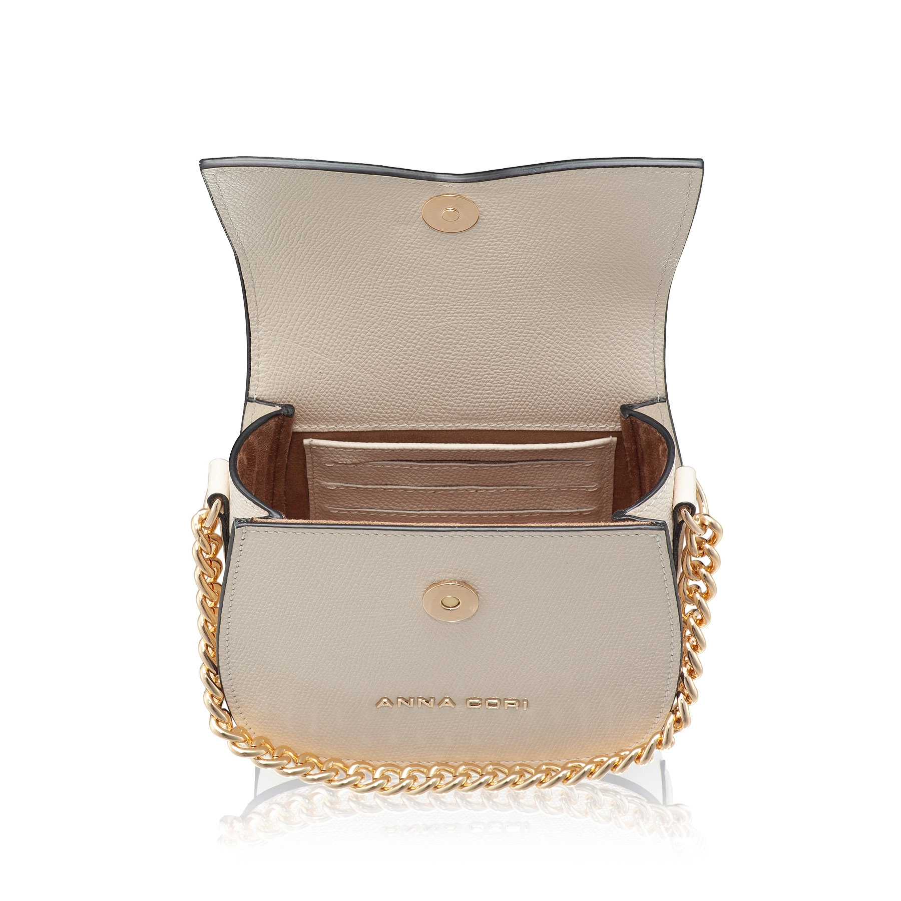 Women Leather Shoulder Bag NEVADA VIT STAMP PANNA