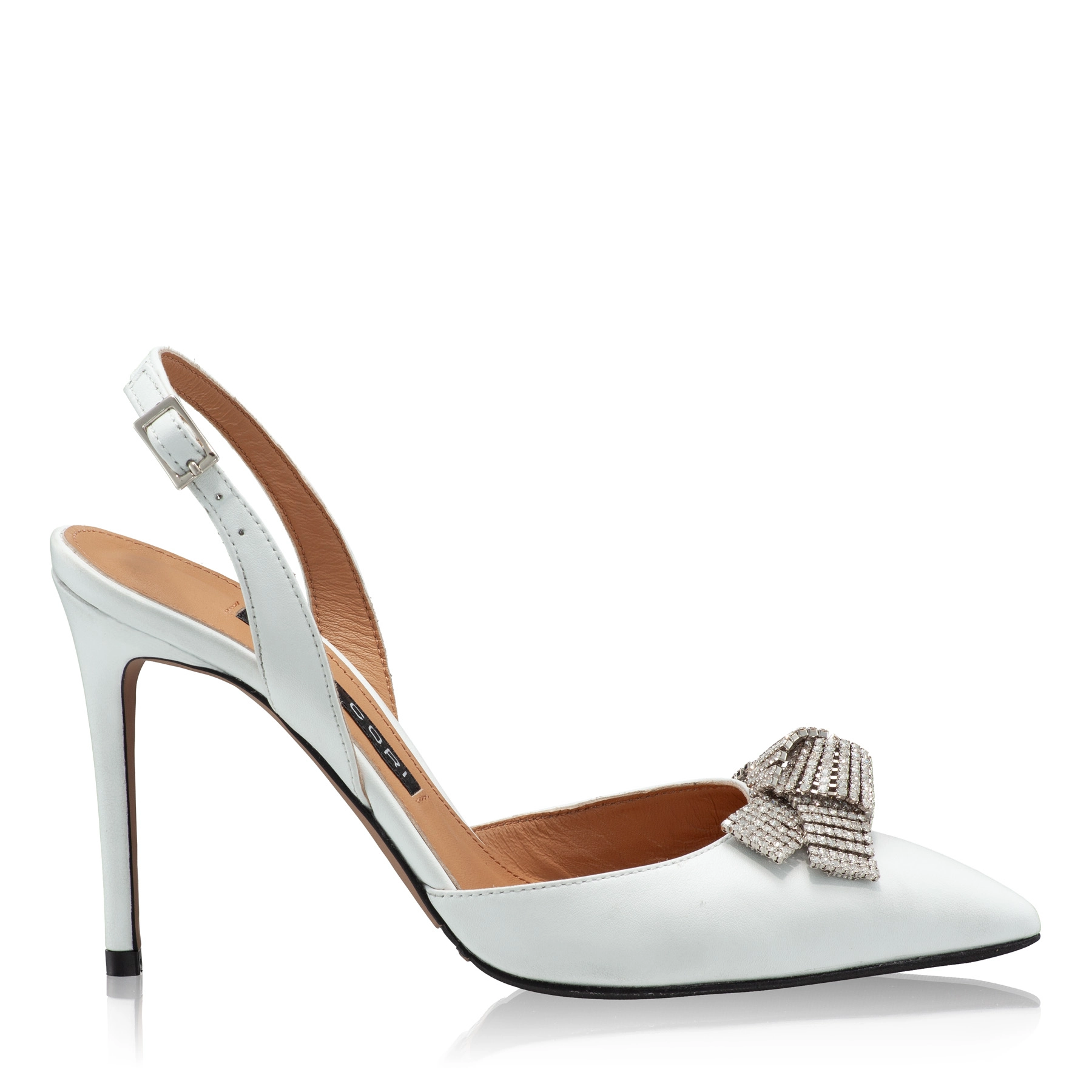 Mid-heel Slingback Pumps 8128 Vitello White