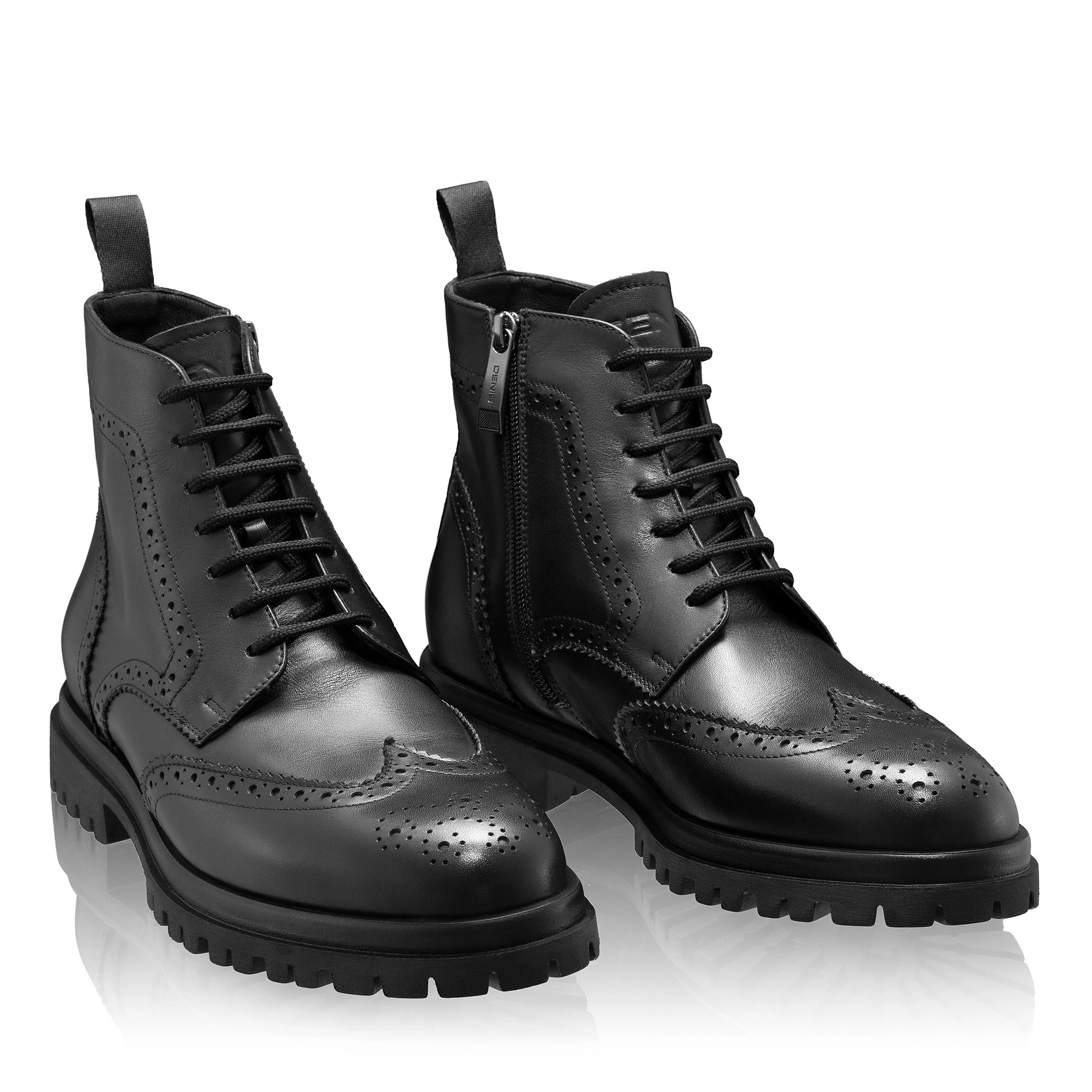 Men Leather Boots 7771 Vitello Black