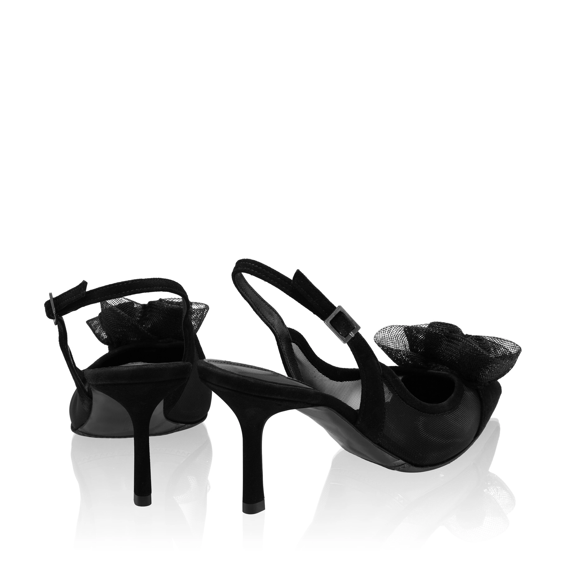 Elegant Women’s Shoes 8086 Camoscio+Mesh Black