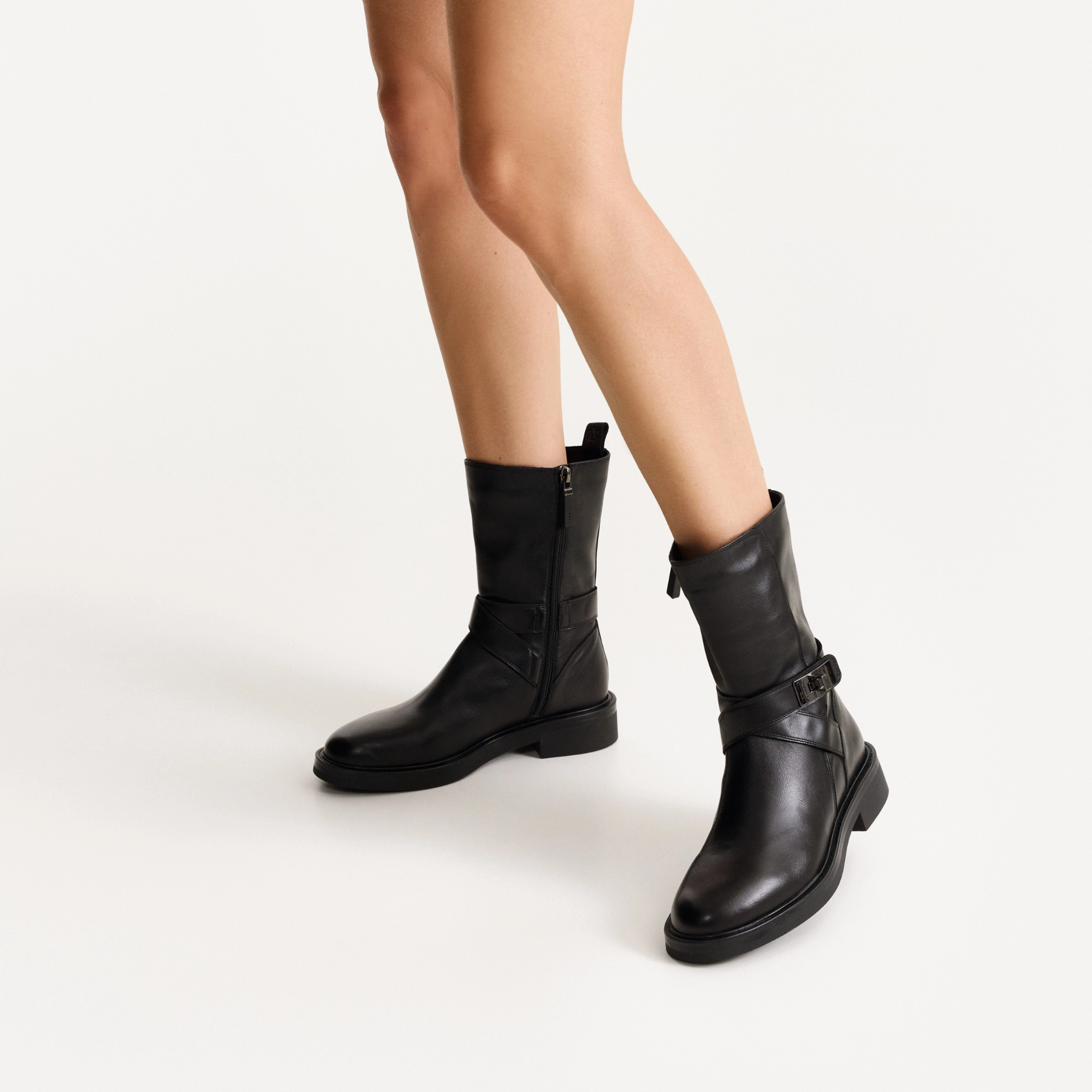 Suede Leather Ankle-Boots 8191 Vitello Black