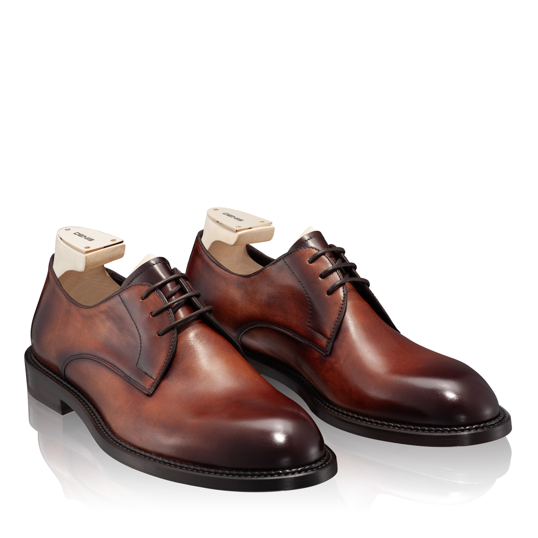 Men Genuine Leather Shoes 7036 Vitello Maro