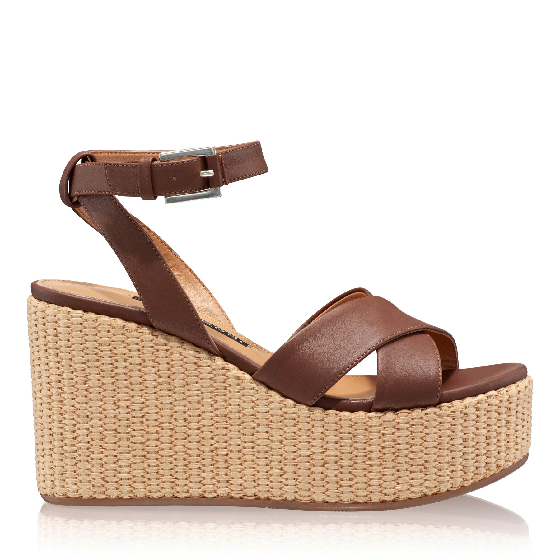 Women Leather Sandals 8089 Vitello Brown