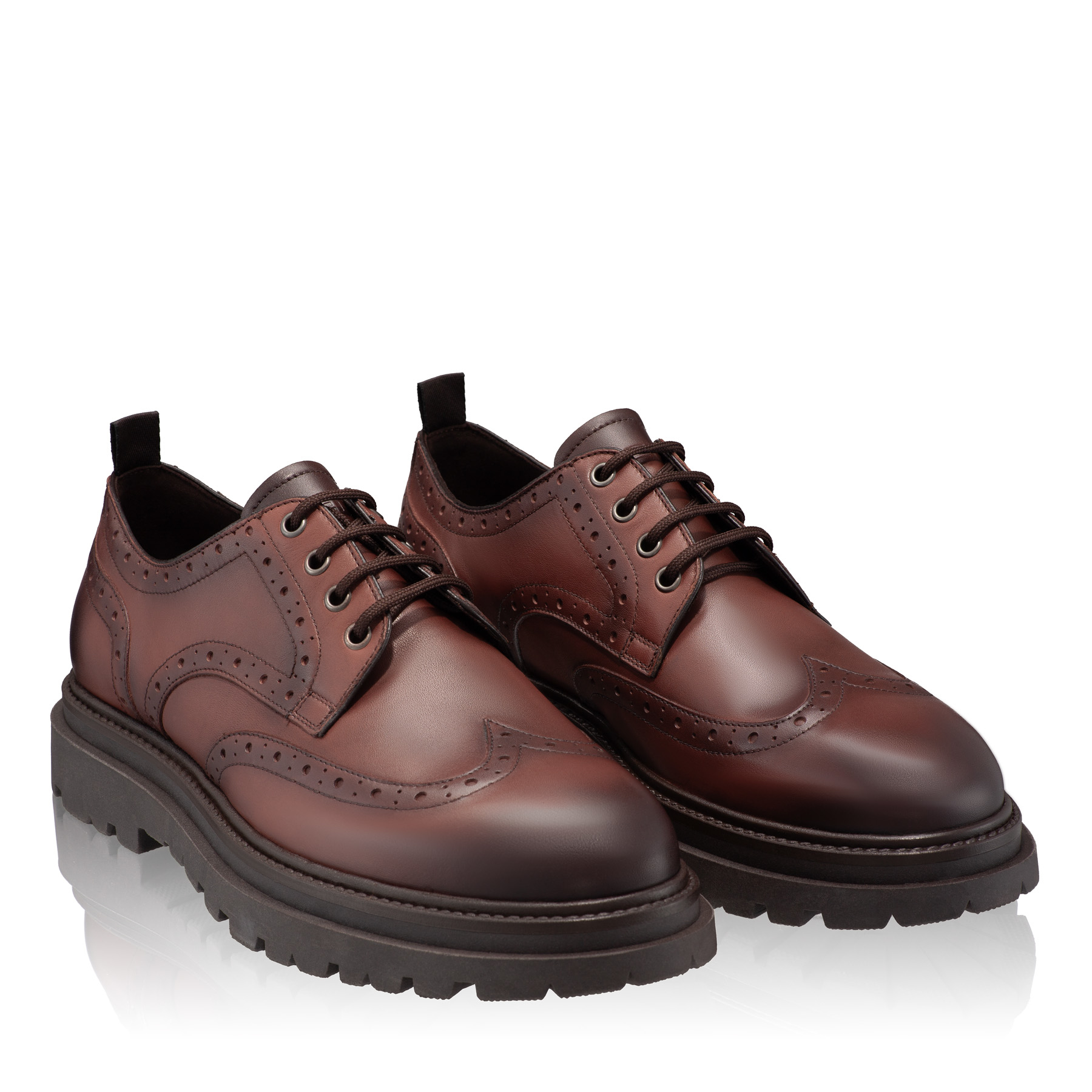 Men Leather Casual Shoes 7319 Vitello Maro
