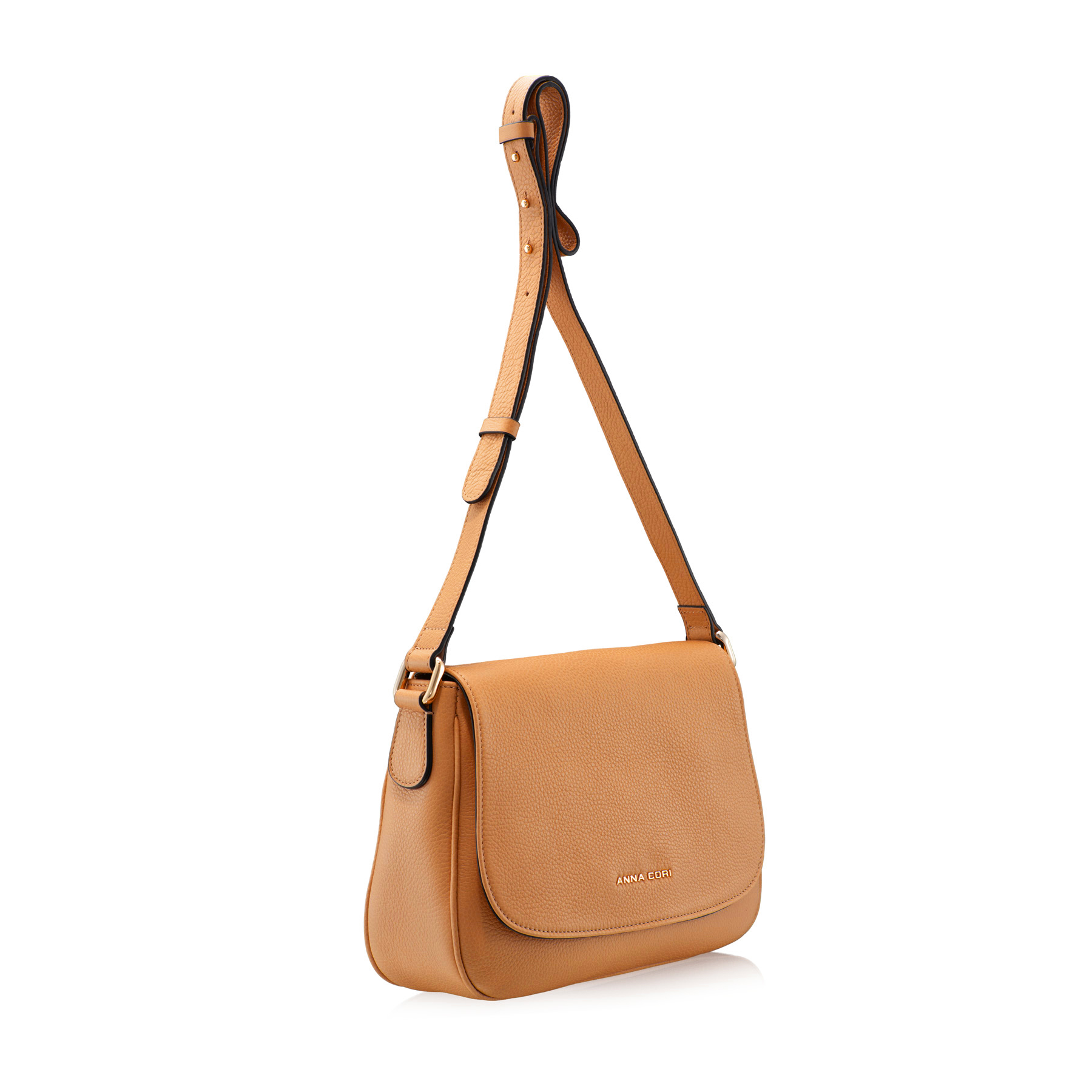 Women Leather Shoulder Bag DELICE BOTTALATO CAMEL