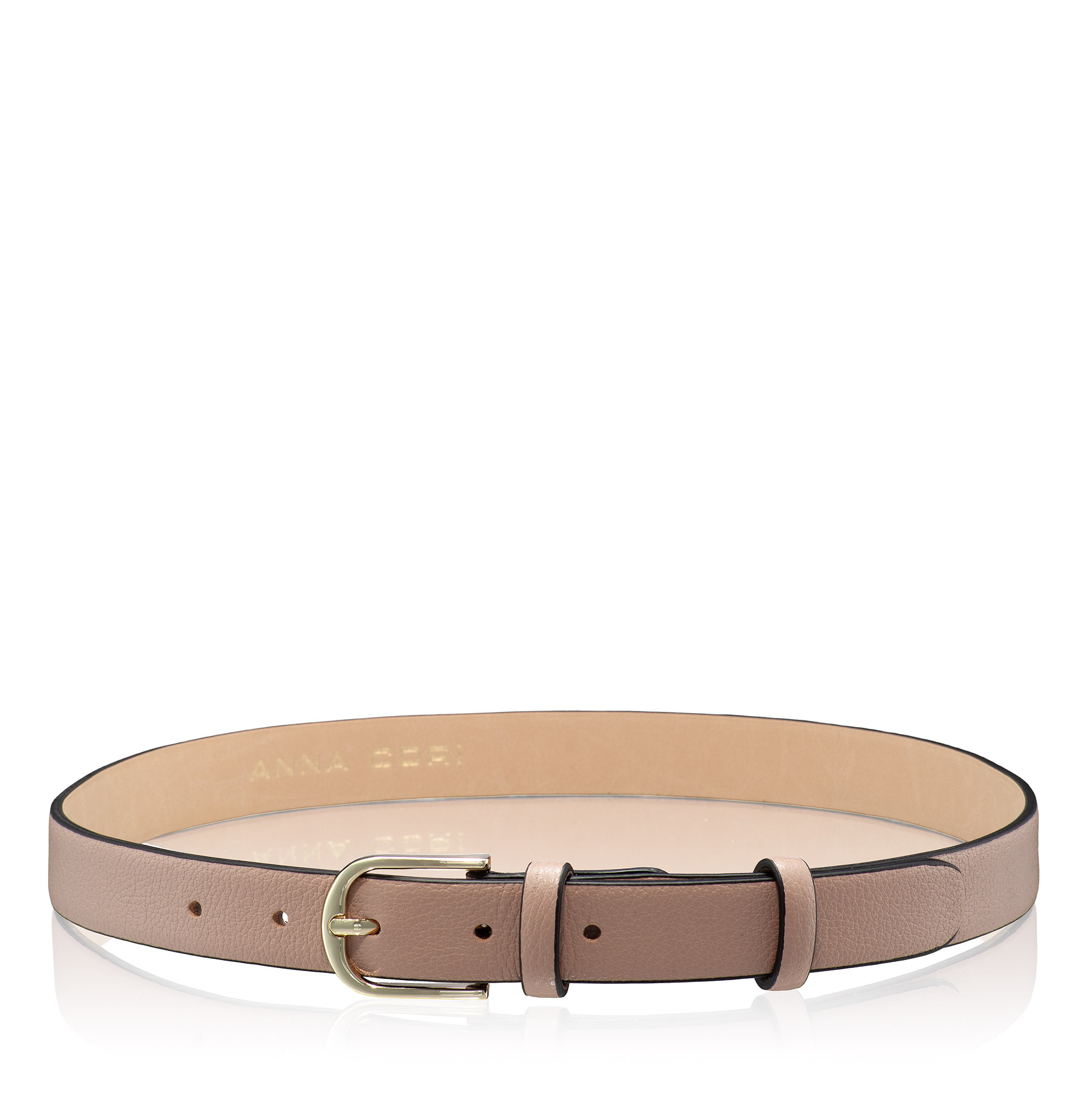 Women Leather belt 59 BOTTALATO NUDE