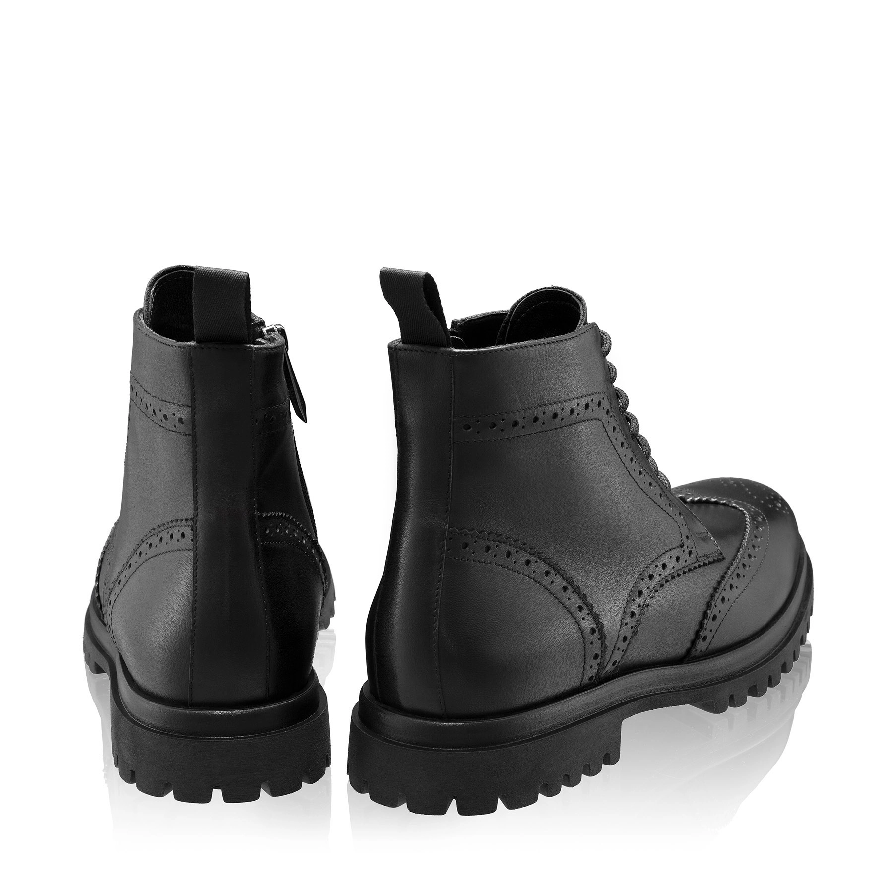 Men Leather Boots 7771 Vitello Black