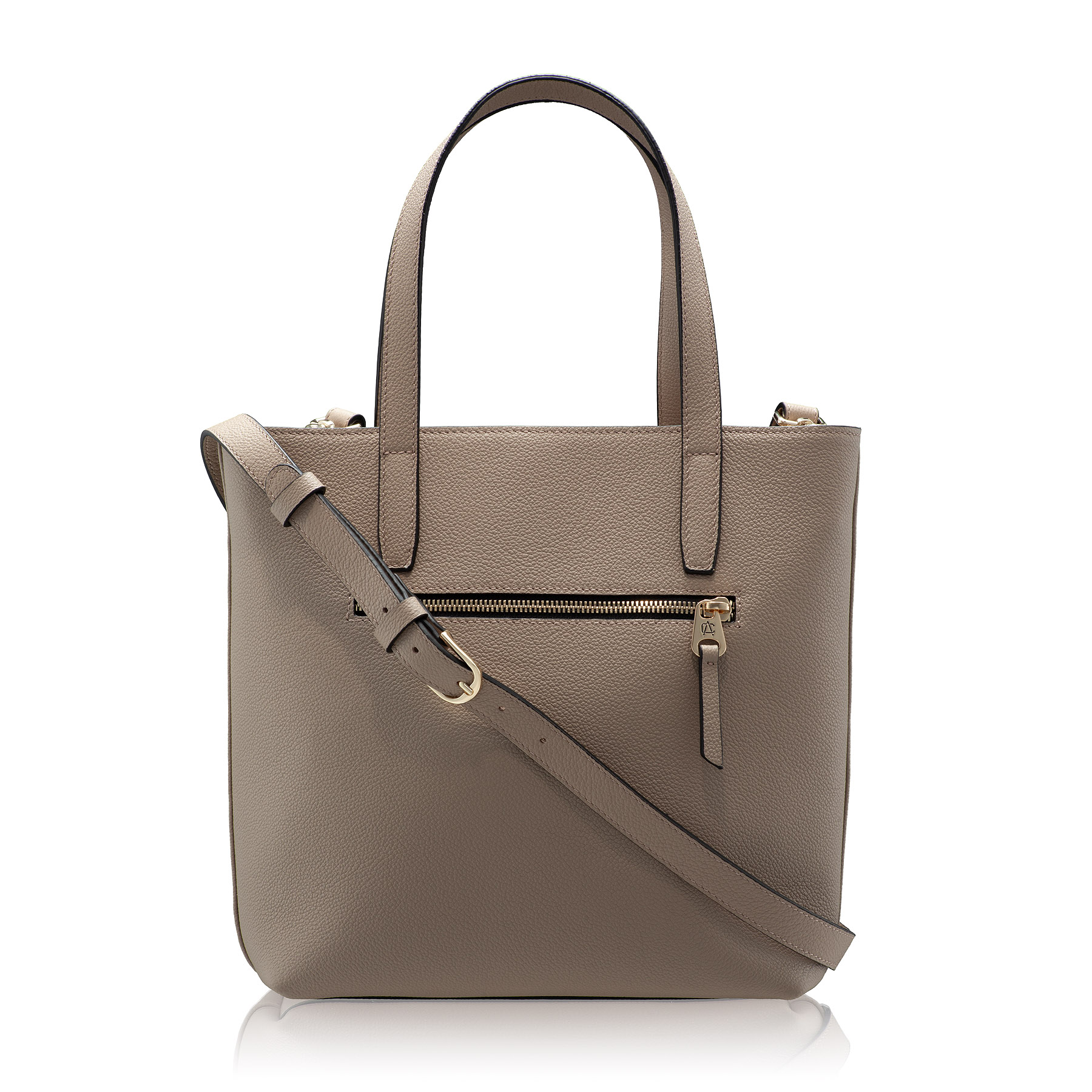Women Leather Shoulder Bag MARIEL 01 BOTTALATO TAUPE