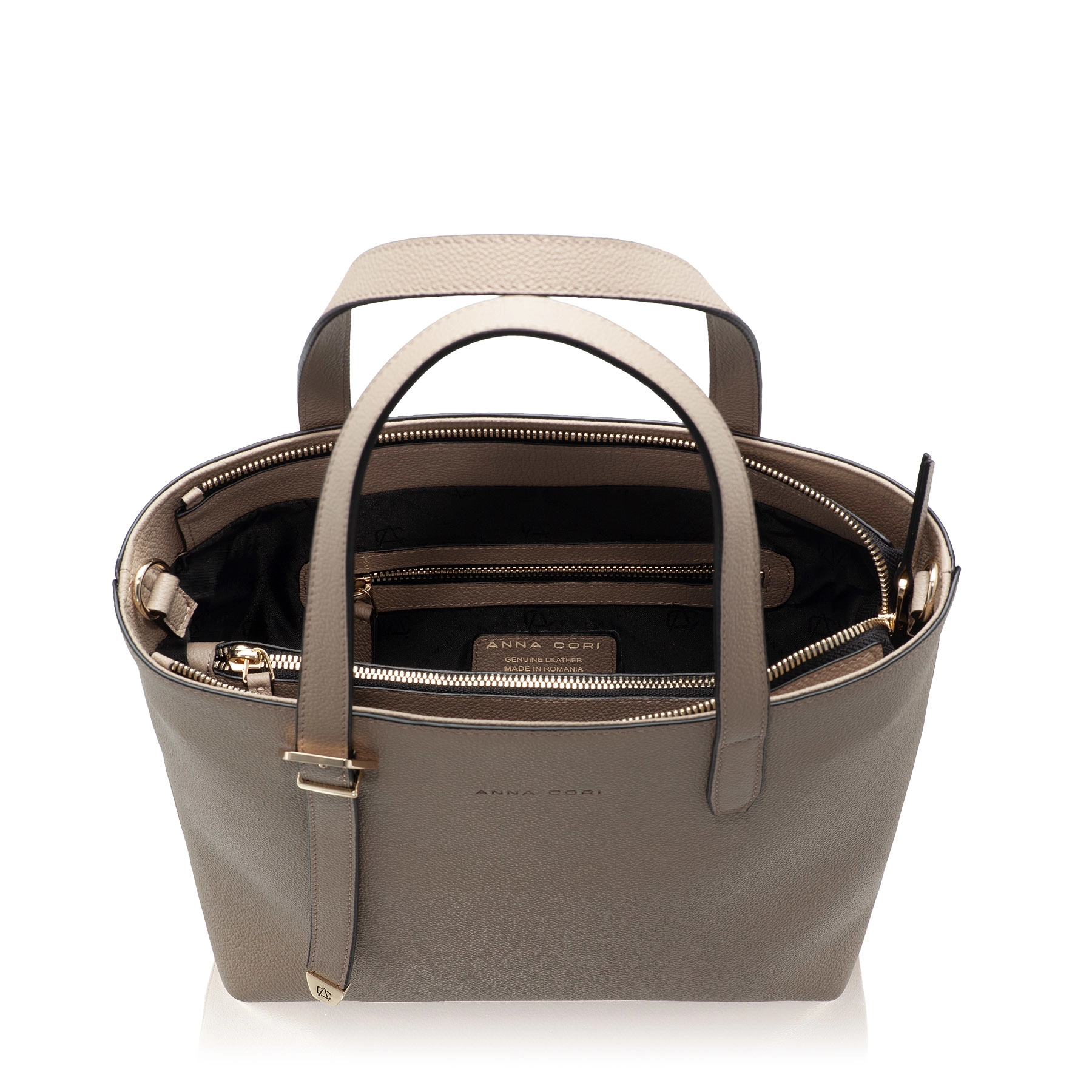 Women Leather Shoulder Bag MARIEL 01 BOTTALATO TAUPE