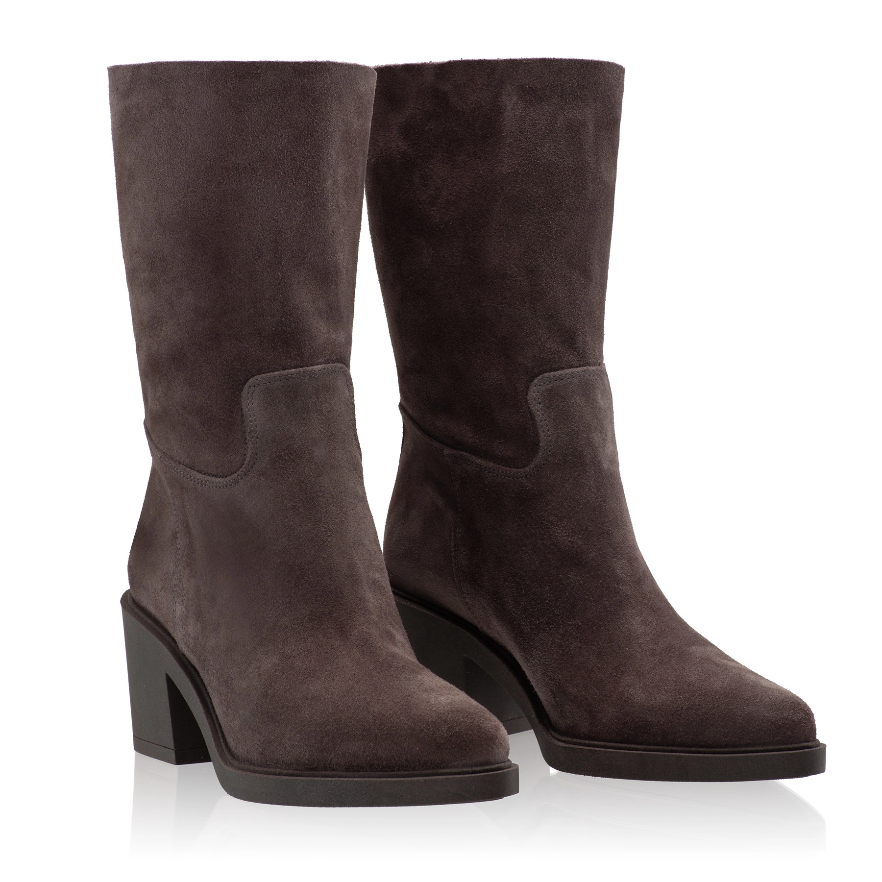 Women Suede Leather Boots 7950 Crosta Taupe