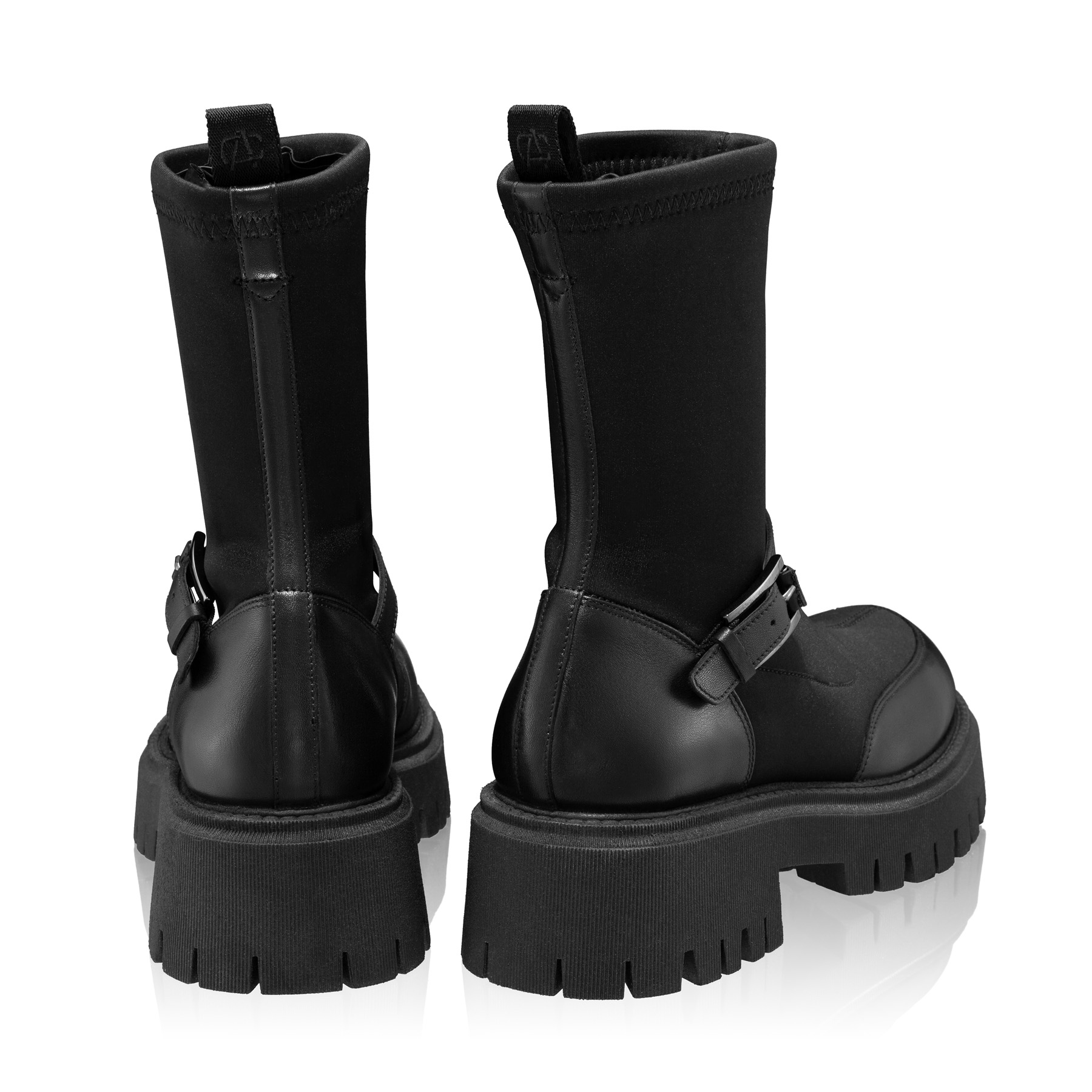 Women Ankle-Boots 7988 Vitello + Stretch Black
