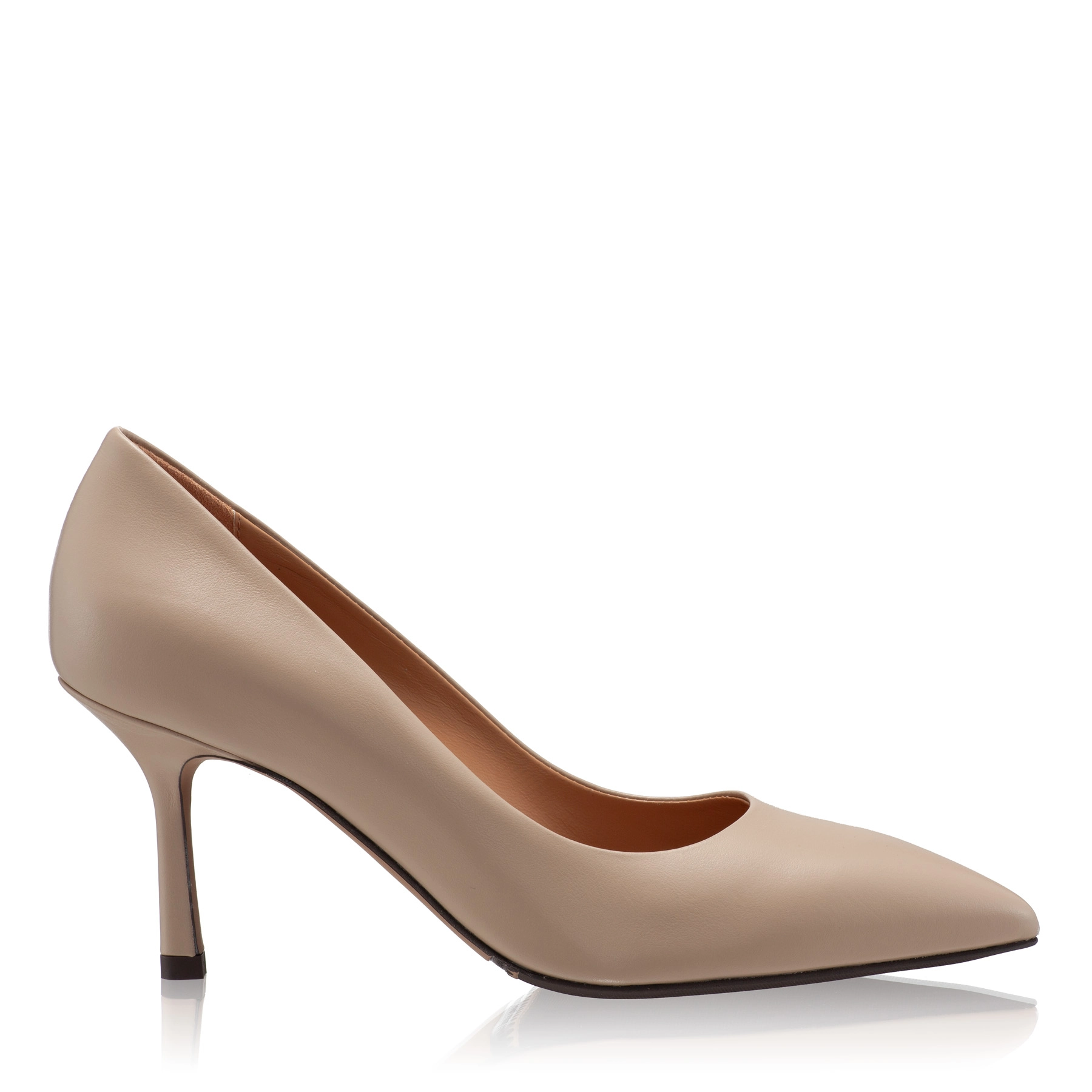High-heel Pointed Toe Pumps 8026 Vitello Beige