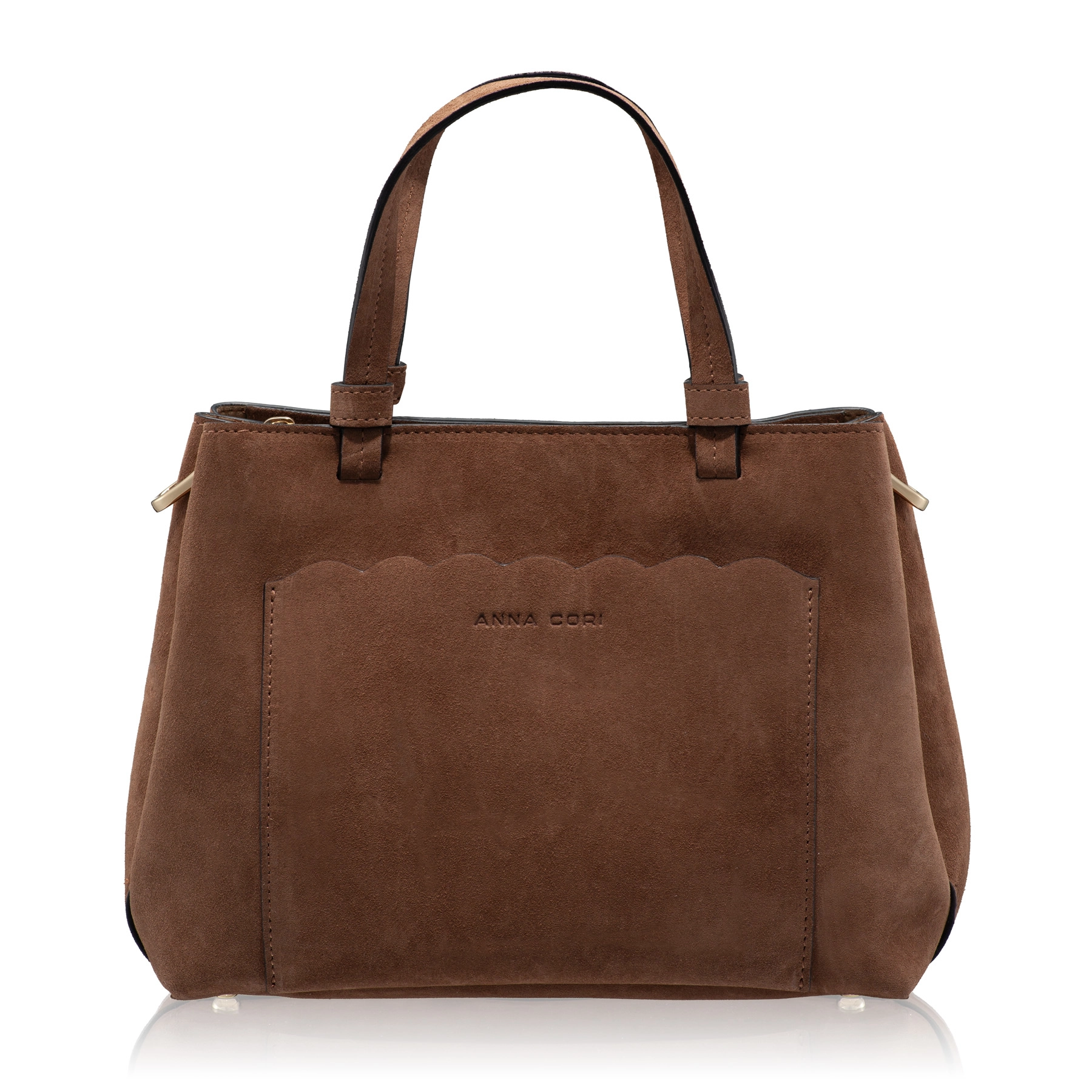 Women Leather Hand Bag CAYA 02 CROSTA FANGO