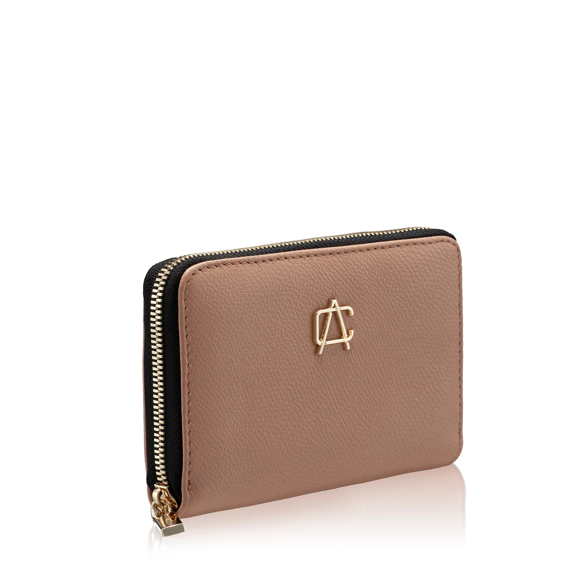 Natural Leather Wallet ARIS VITELLO STAMP POUDRE