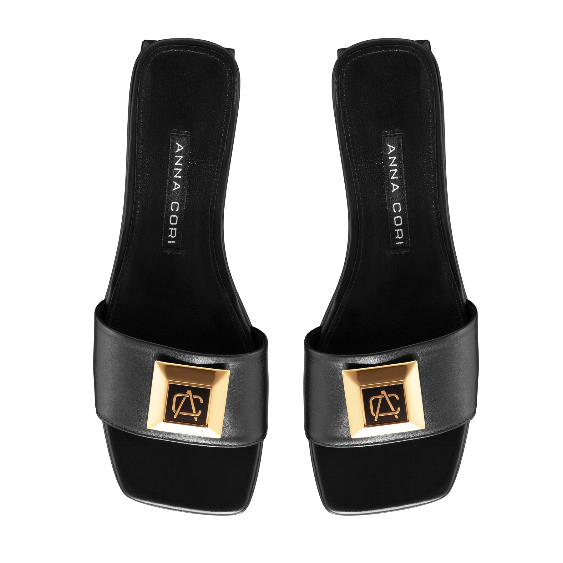 Women Leather Mules 7828 Vitello Black