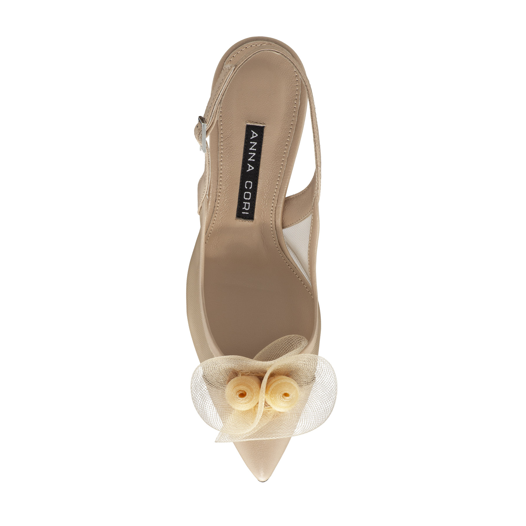 Elegant Women’s Shoes 8086 Nappa+Mesh Beige