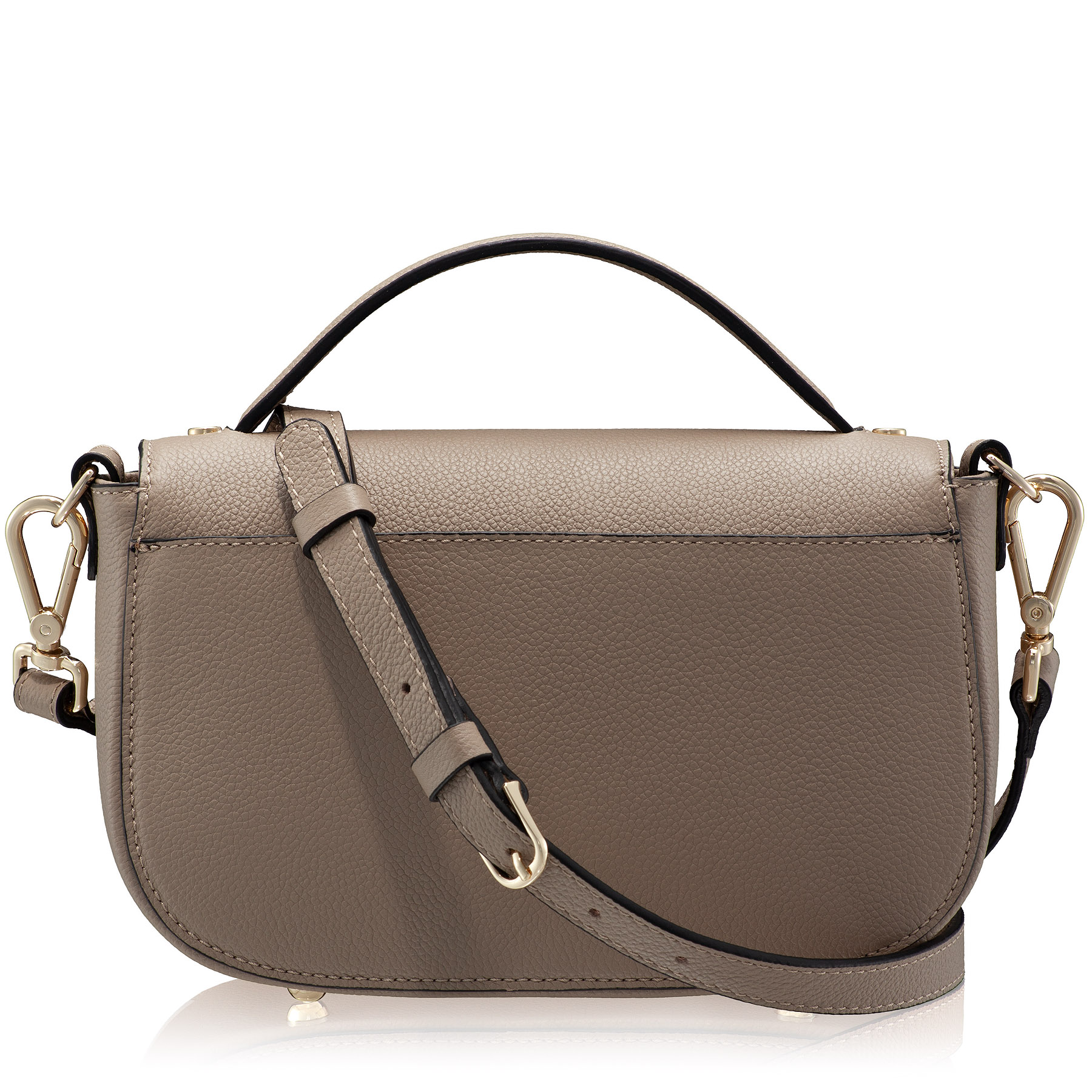 Women Leather Handbag ENA 04 BOTTALATO TAUPE