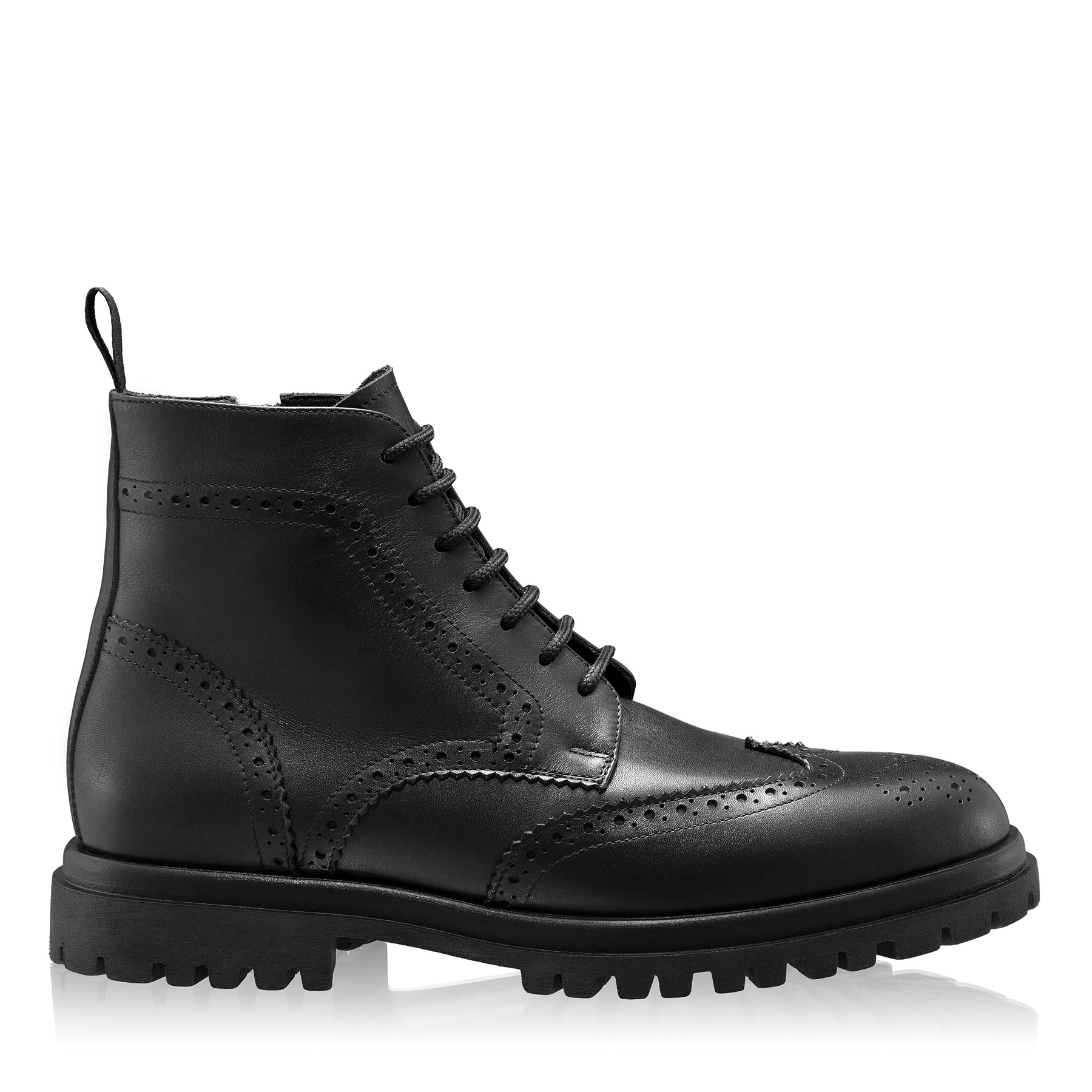 Men Leather Boots 7771 Vitello Black