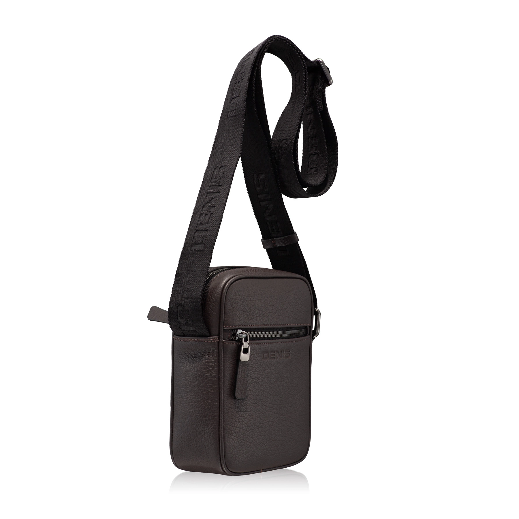 Man leather shoulder bag ANDREI 02 Bottalato Brown