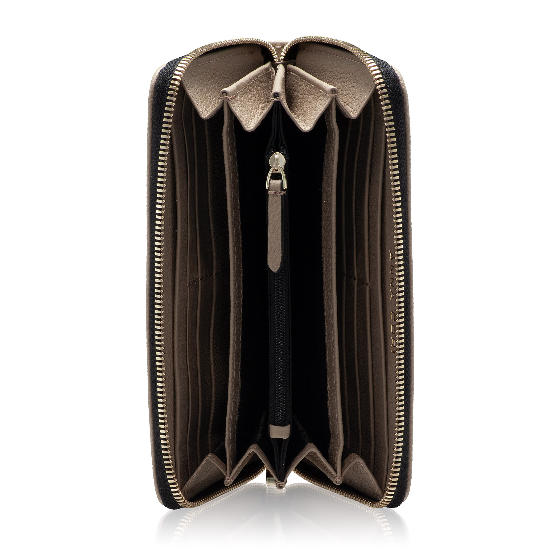 WOMEN LEATHER WALLET ARIA BOTTALATO TAUPE