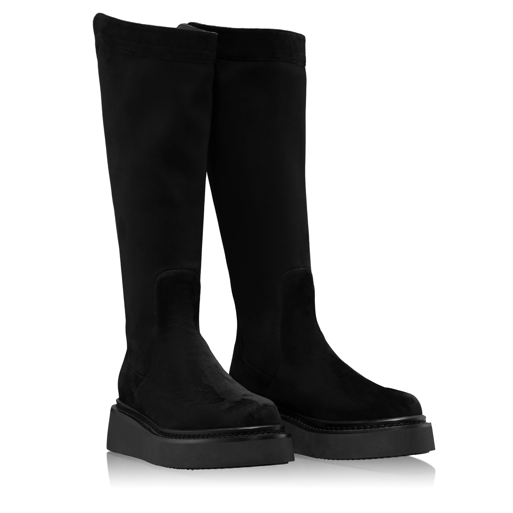Women Suede Leather Boots 7937 Camoscio Black
