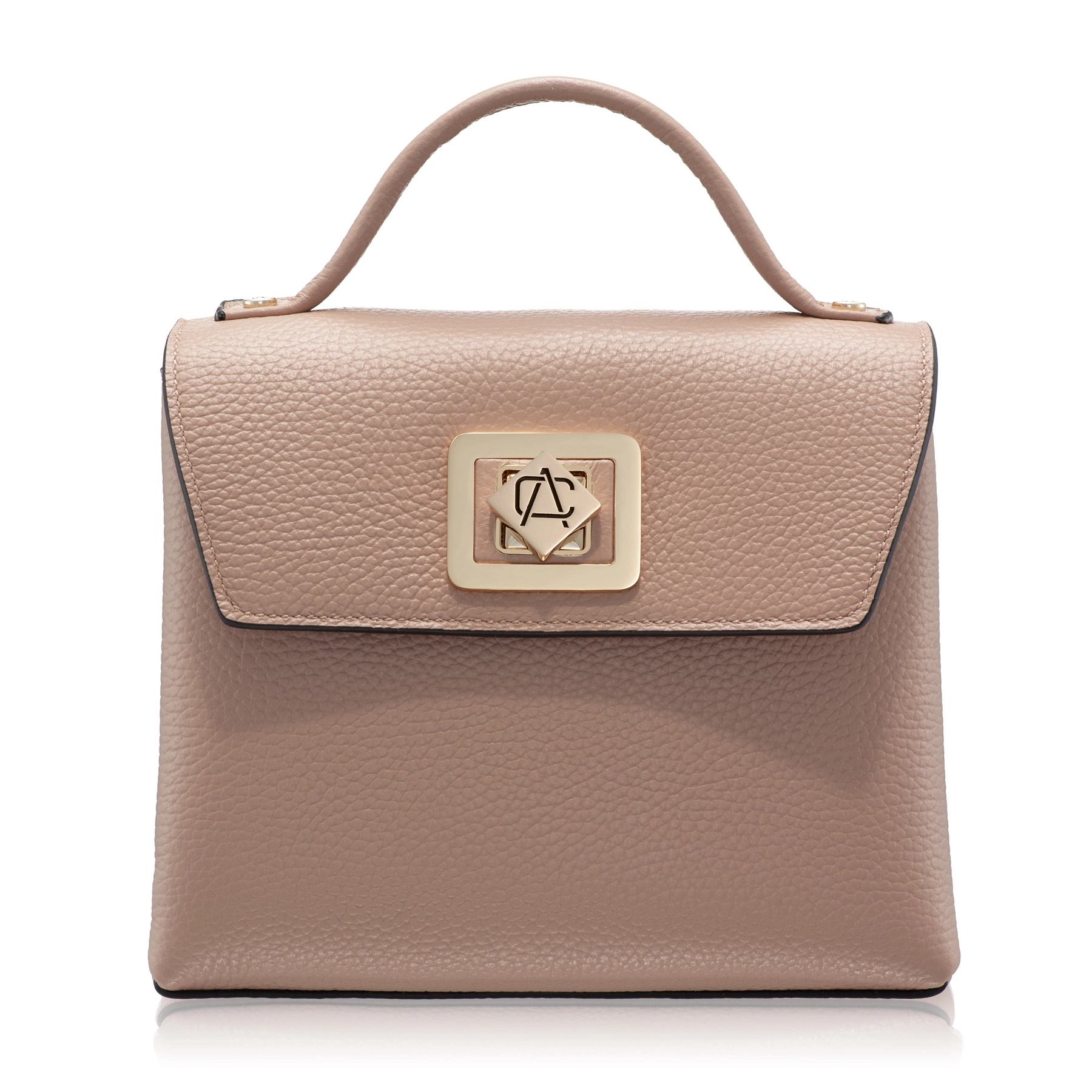 Women Leather Hand Bag GENNA 02 BOTTALATO NUDE