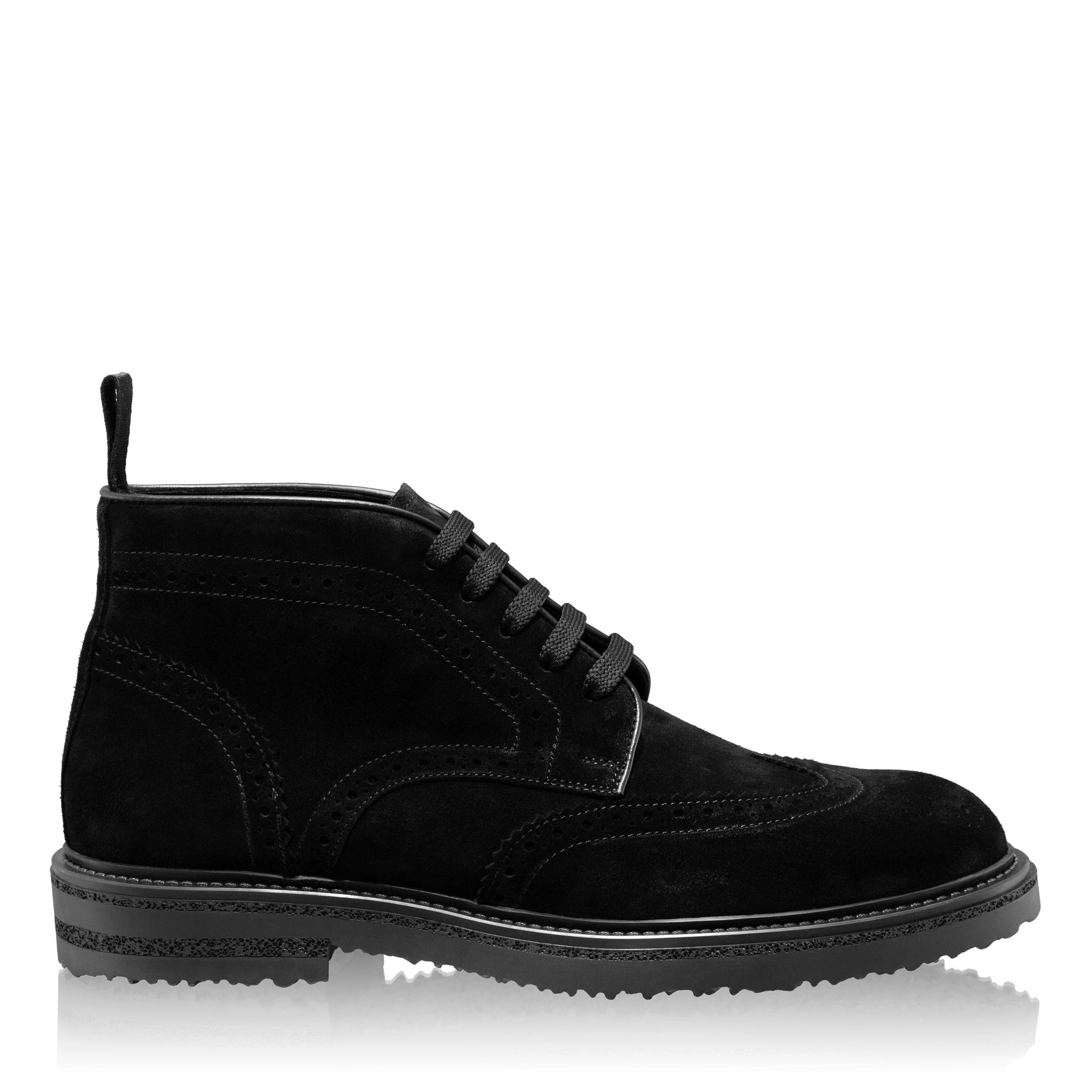 Men Suede Leather Boots 7742 Crosta Black