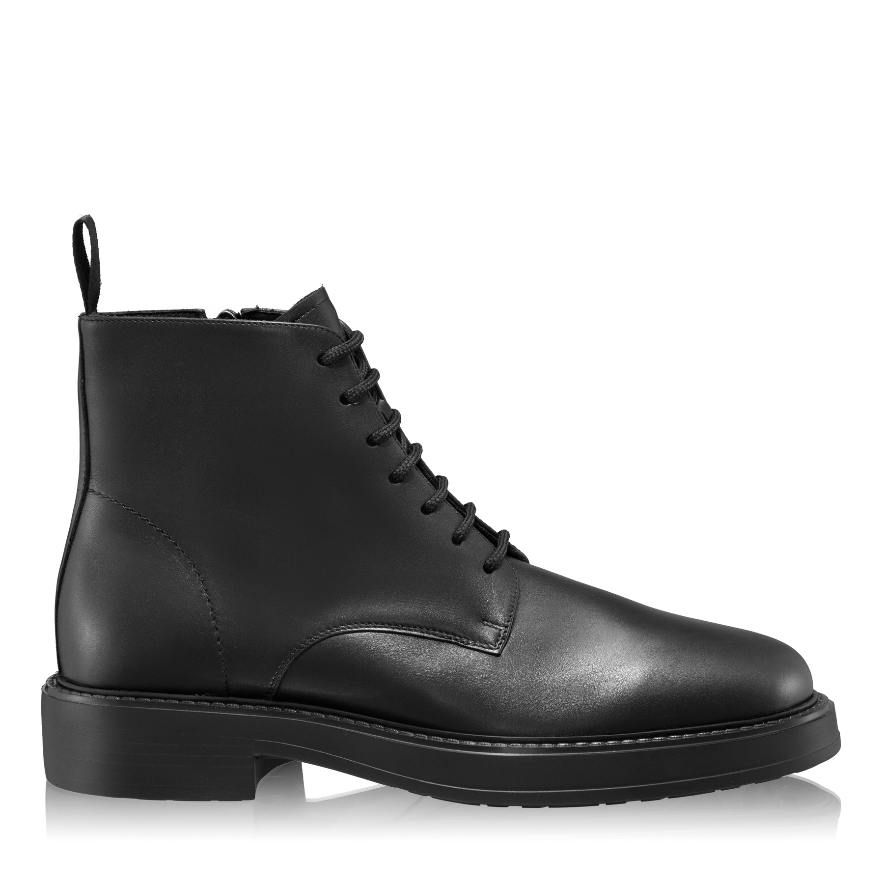 Men Leather Casual Boots 7678 Vitello Black