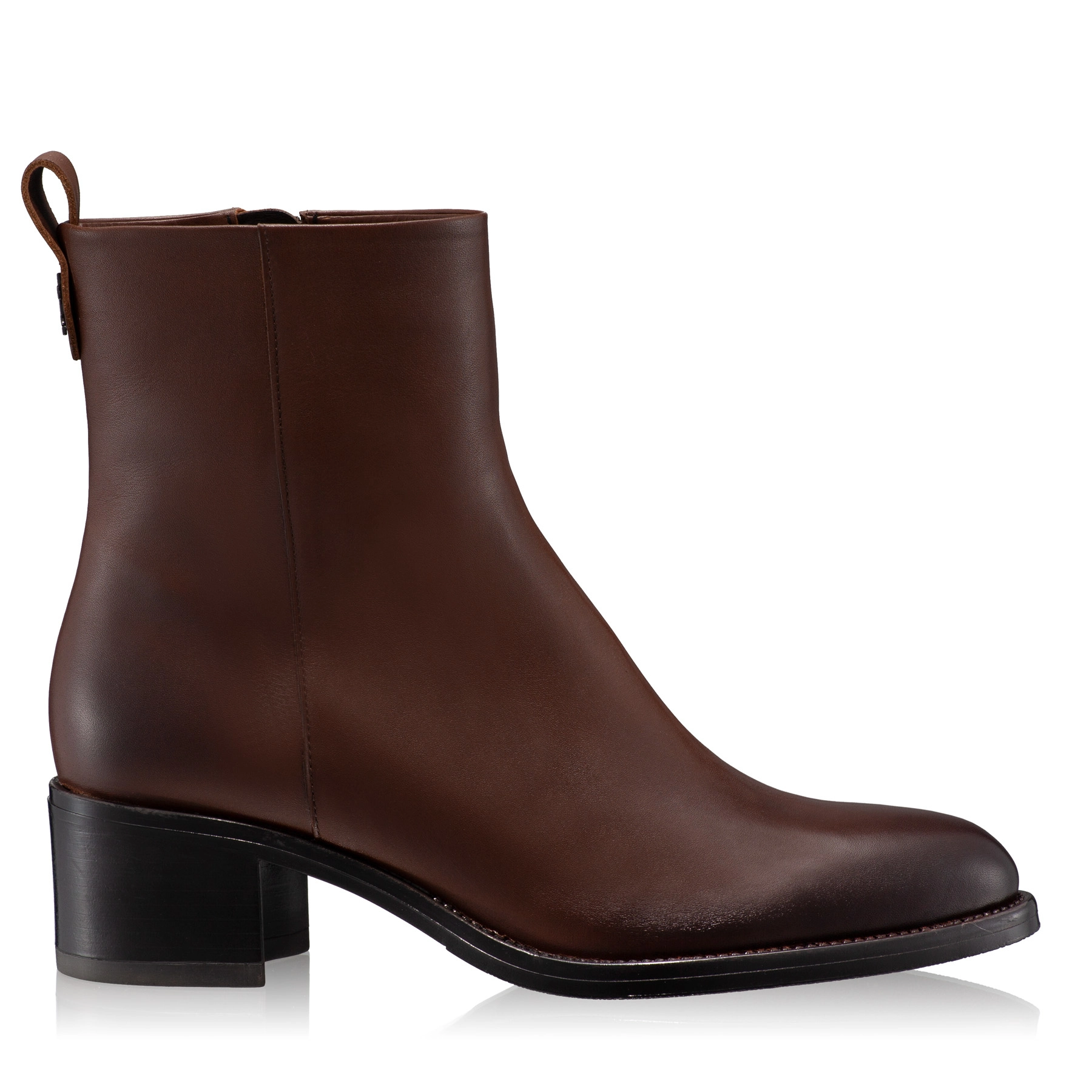 Women Leather Ankle-Boots 5933 Vitello Brown