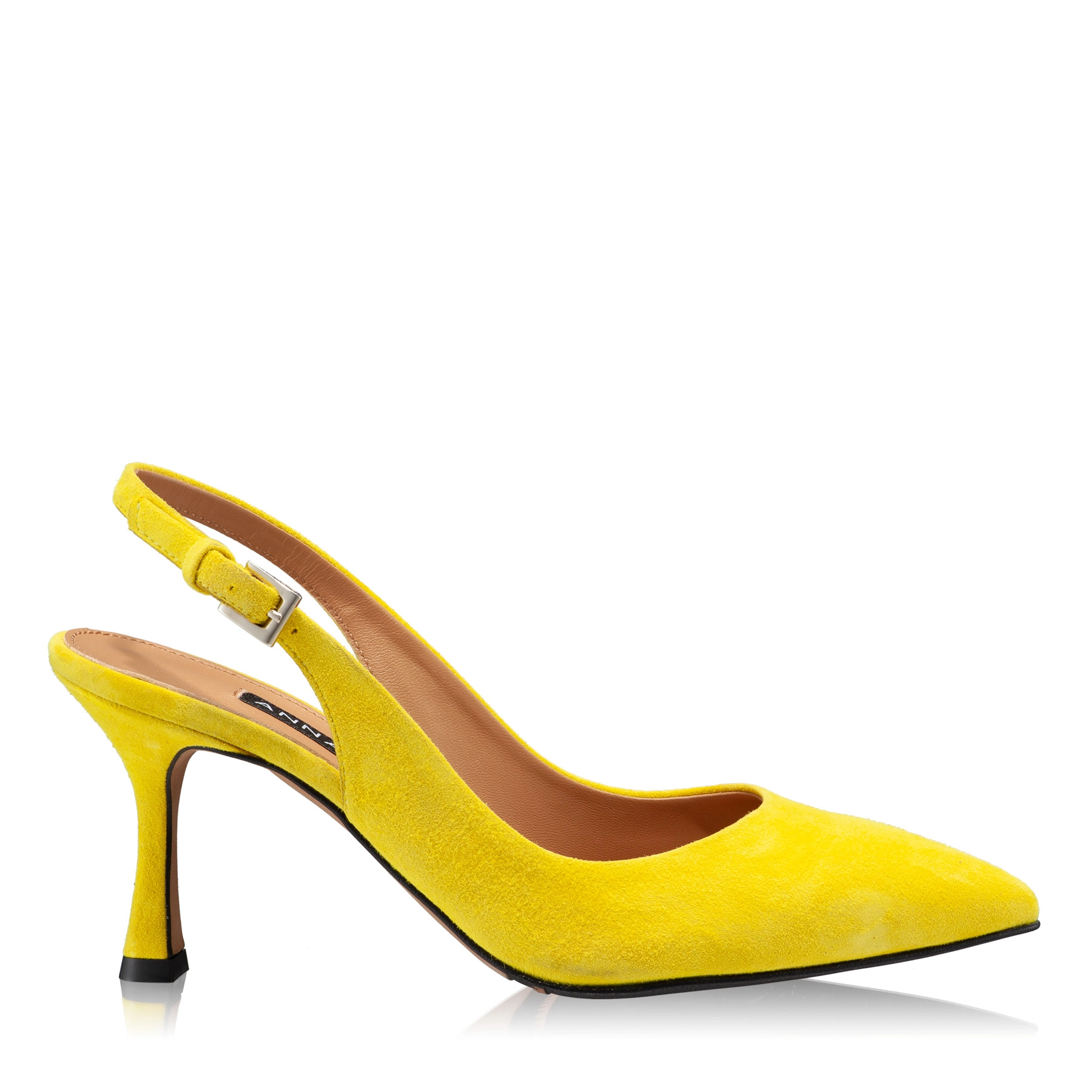 Mid-heel Slingback Pumps 5728 Camoscio Yellow